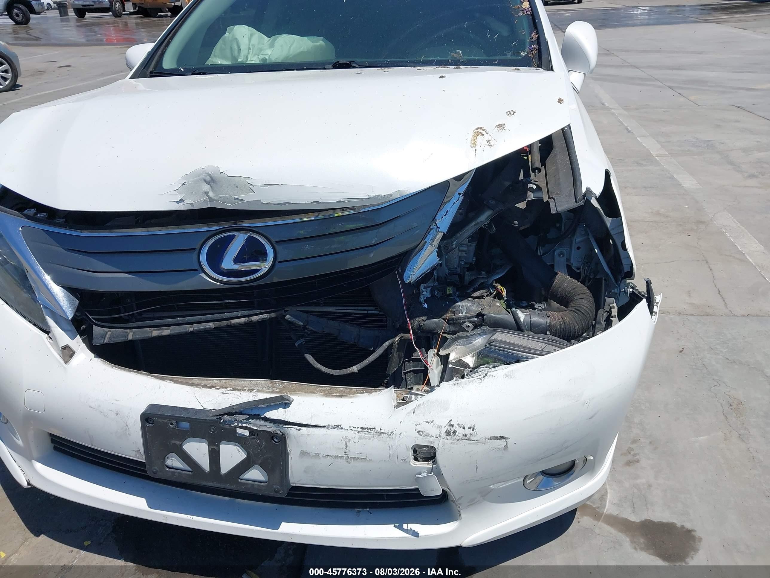 2010 Lexus Hs 250h Premium White vin: JTHBB1BA0A2017027