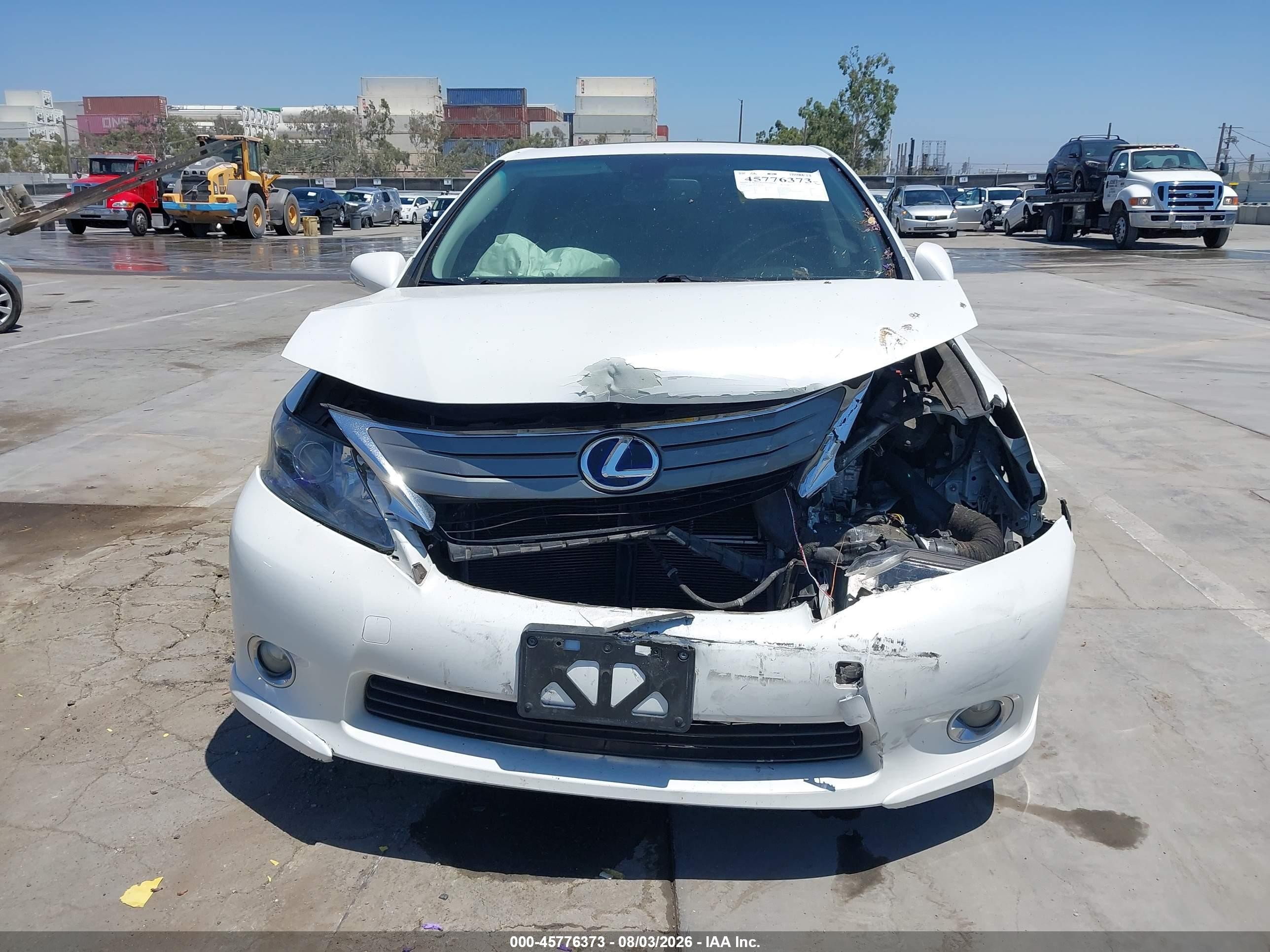 2010 Lexus Hs 250h Premium White vin: JTHBB1BA0A2017027