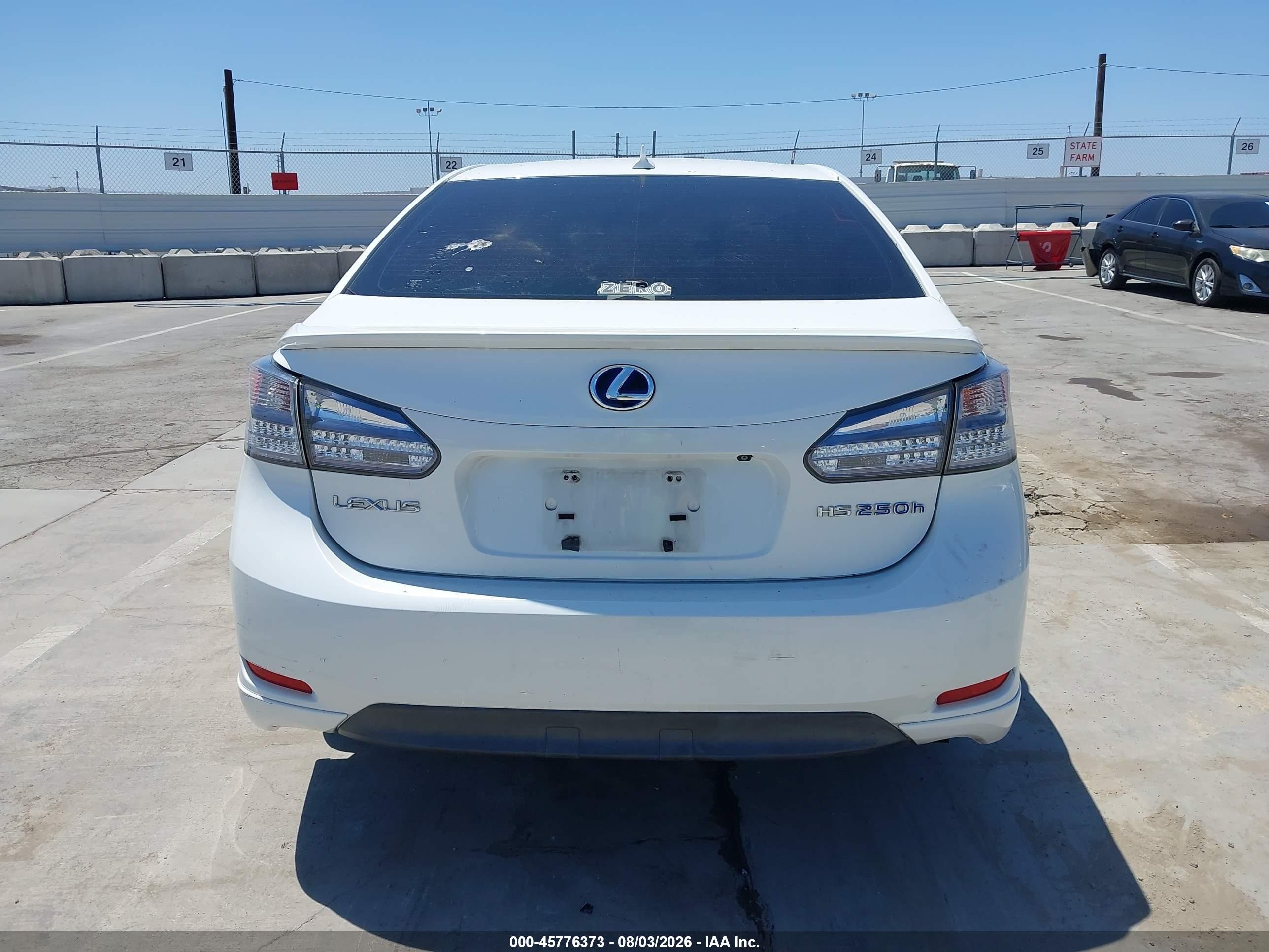 2010 Lexus Hs 250h Premium White vin: JTHBB1BA0A2017027