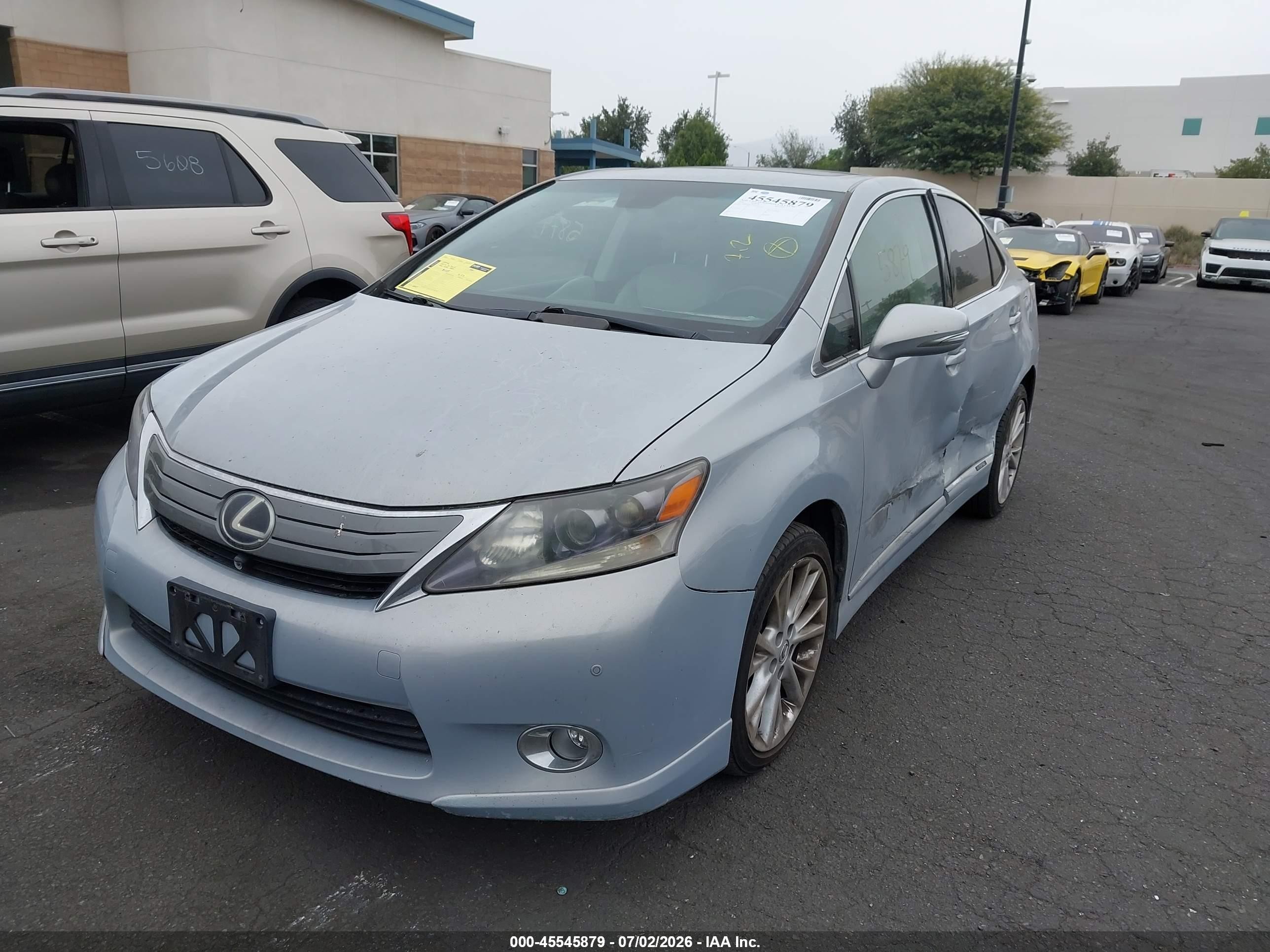 2010 Lexus Hs 250h Premium Серебряный vin: JTHBB1BA1A2013925