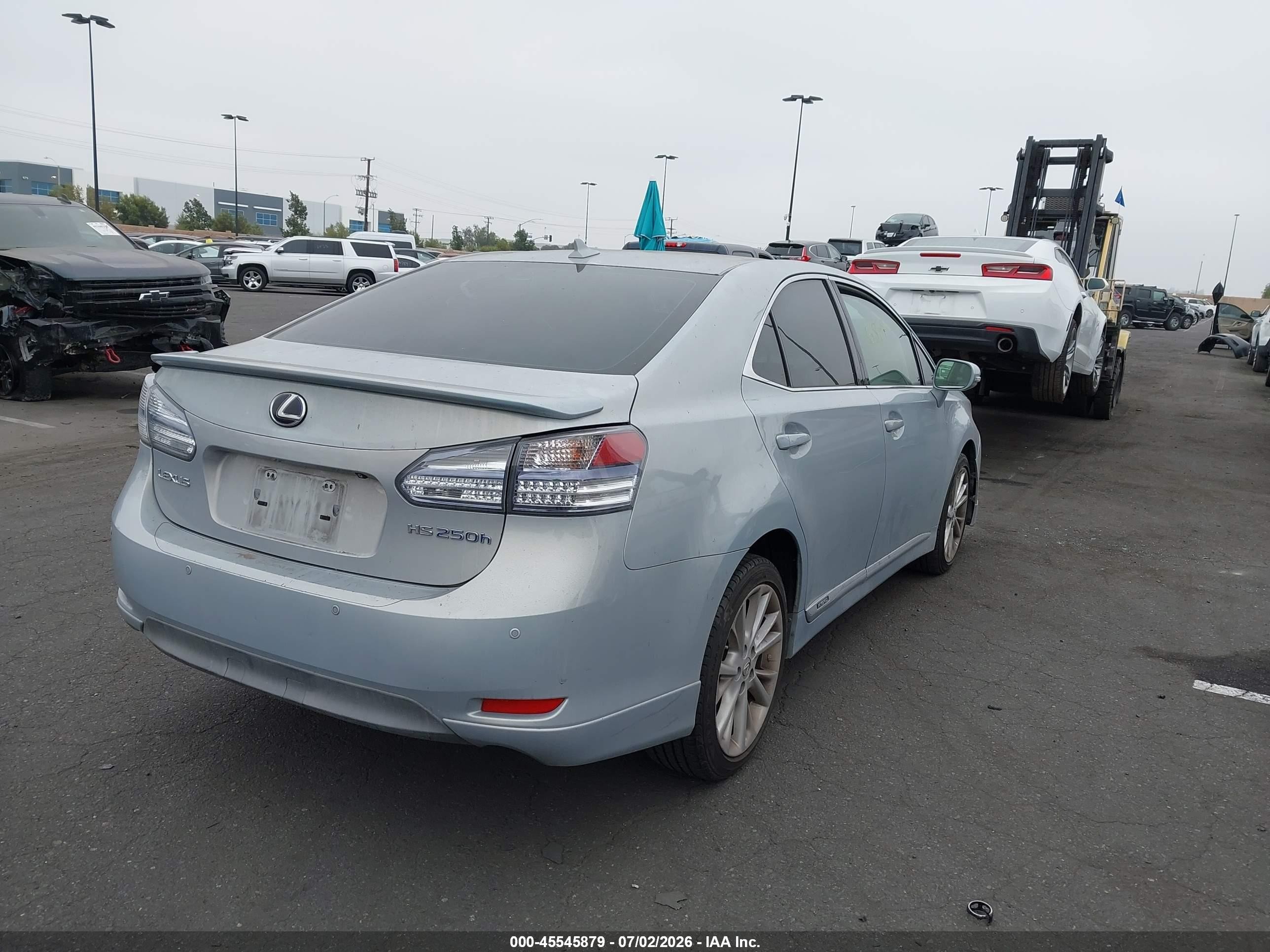2010 Lexus Hs 250h Premium Серебряный vin: JTHBB1BA1A2013925