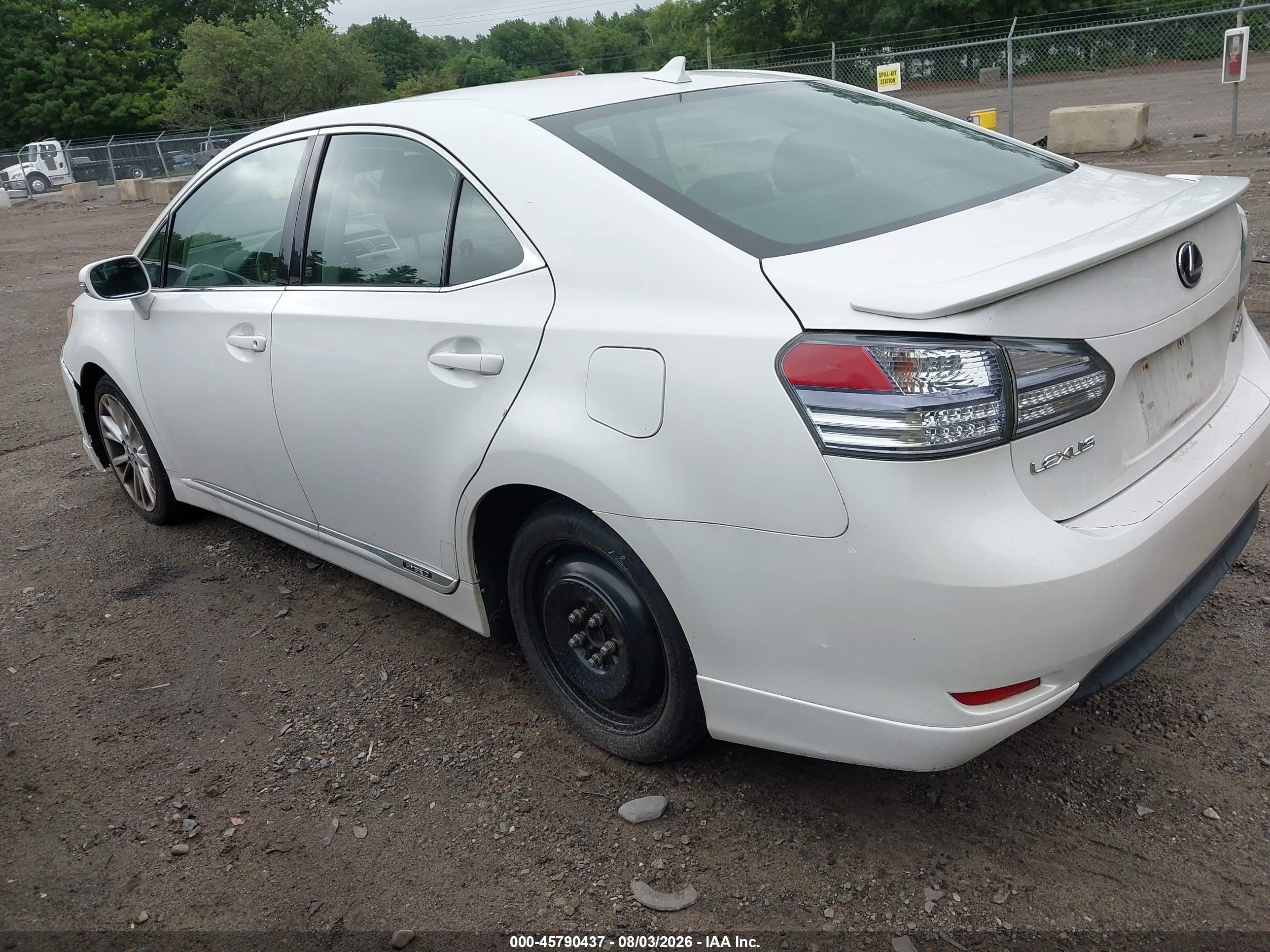 2010 Lexus Hs 250h Premium White vin: JTHBB1BA1A2019420