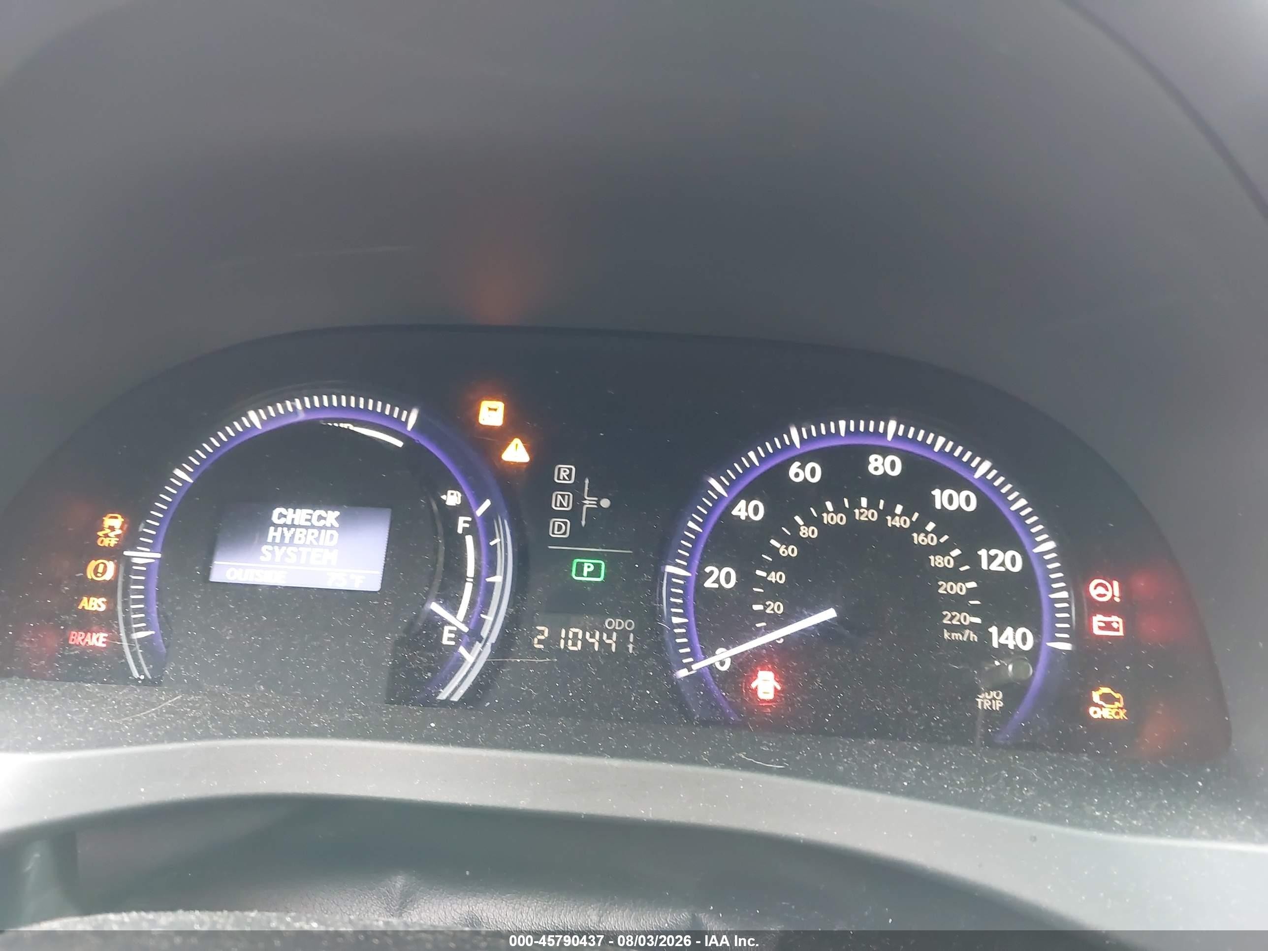 2010 Lexus Hs 250h Premium White vin: JTHBB1BA1A2019420