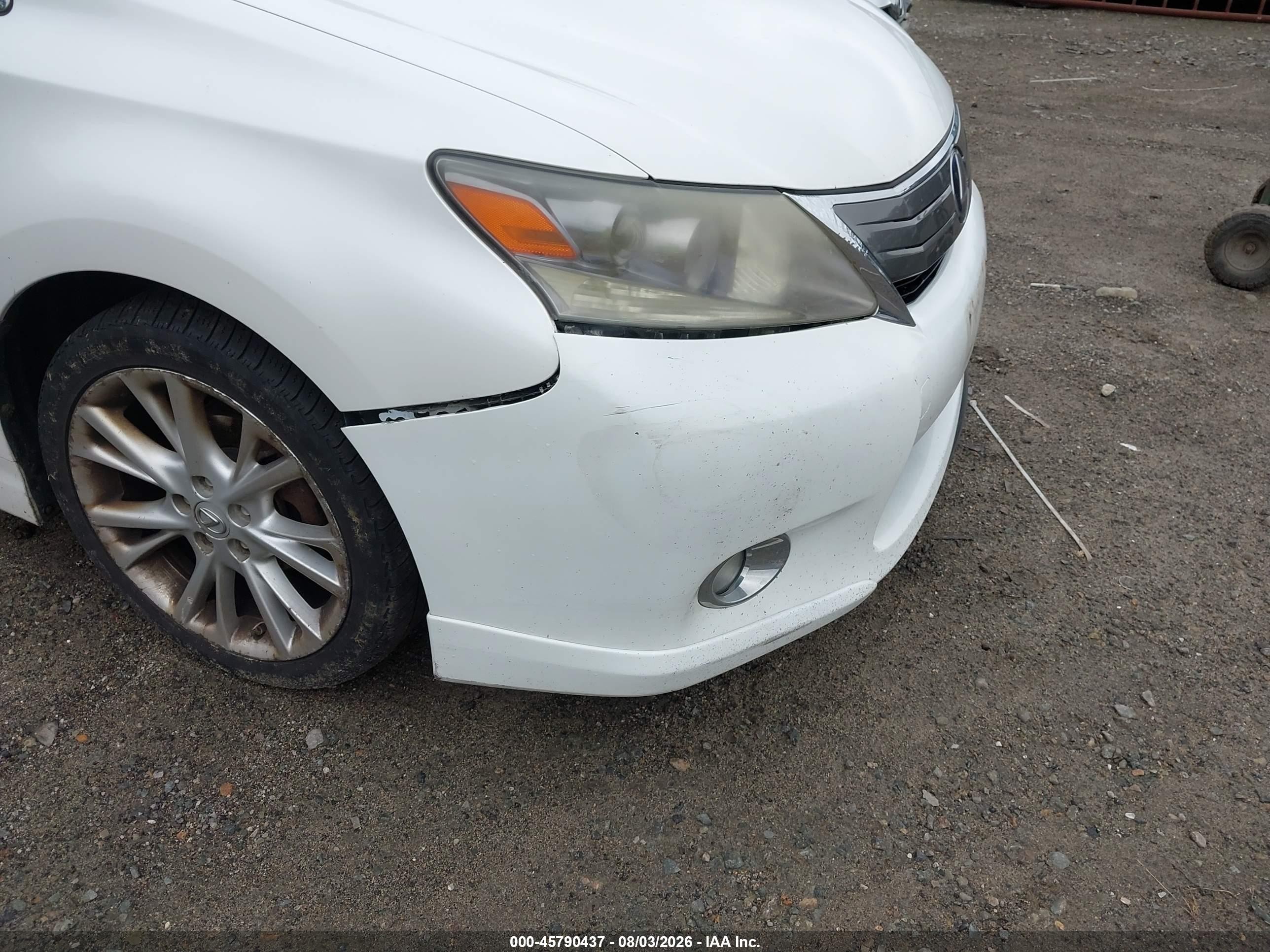 2010 Lexus Hs 250h Premium White vin: JTHBB1BA1A2019420