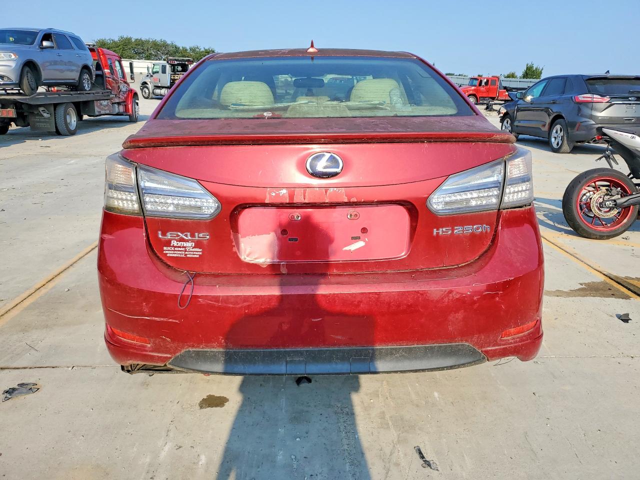 2010 Lexus Hs 250h Burgundy vin: JTHBB1BA1A2025010