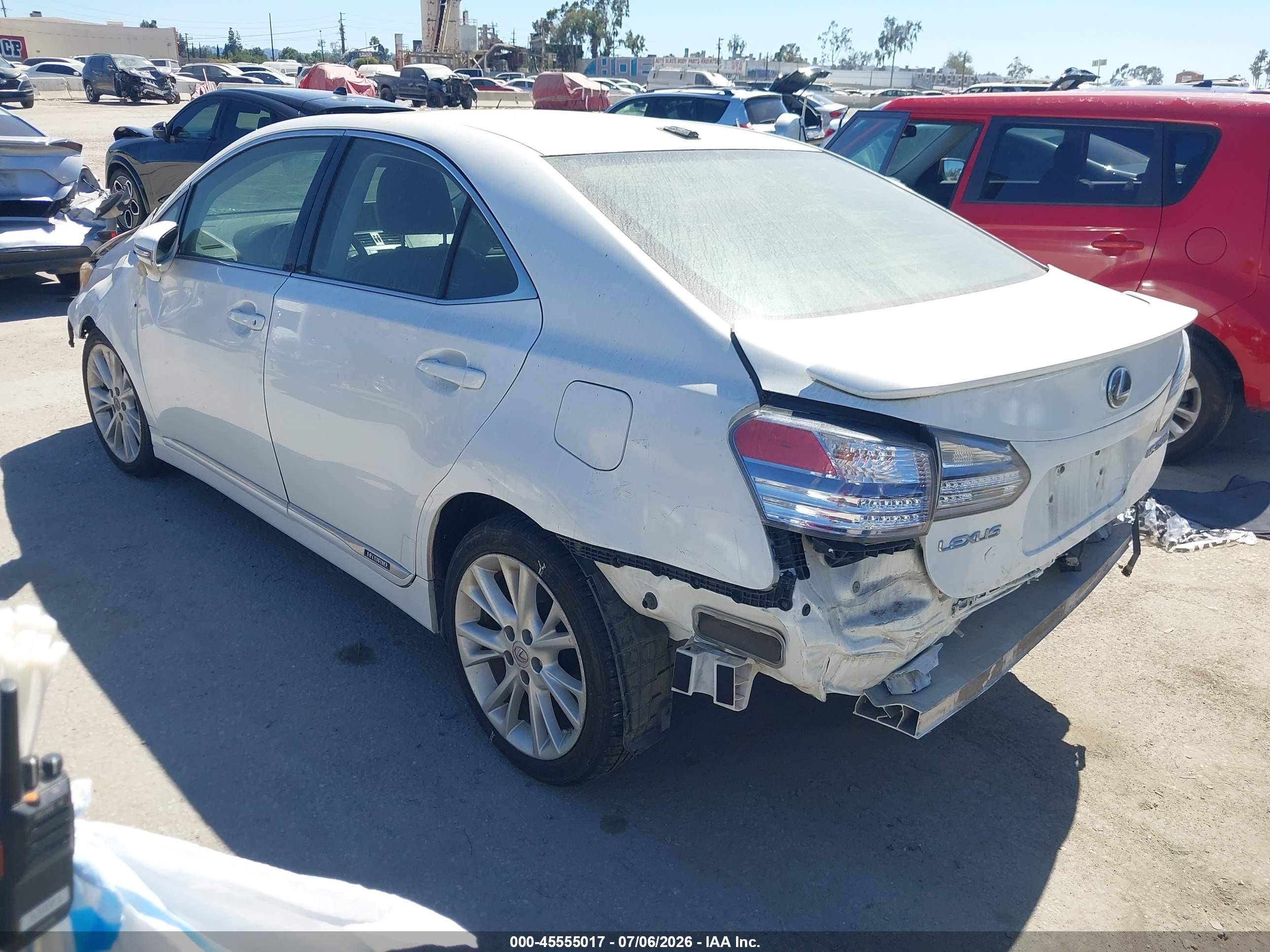 2010 Lexus Hs 250h Premium White vin: JTHBB1BA2A2011276