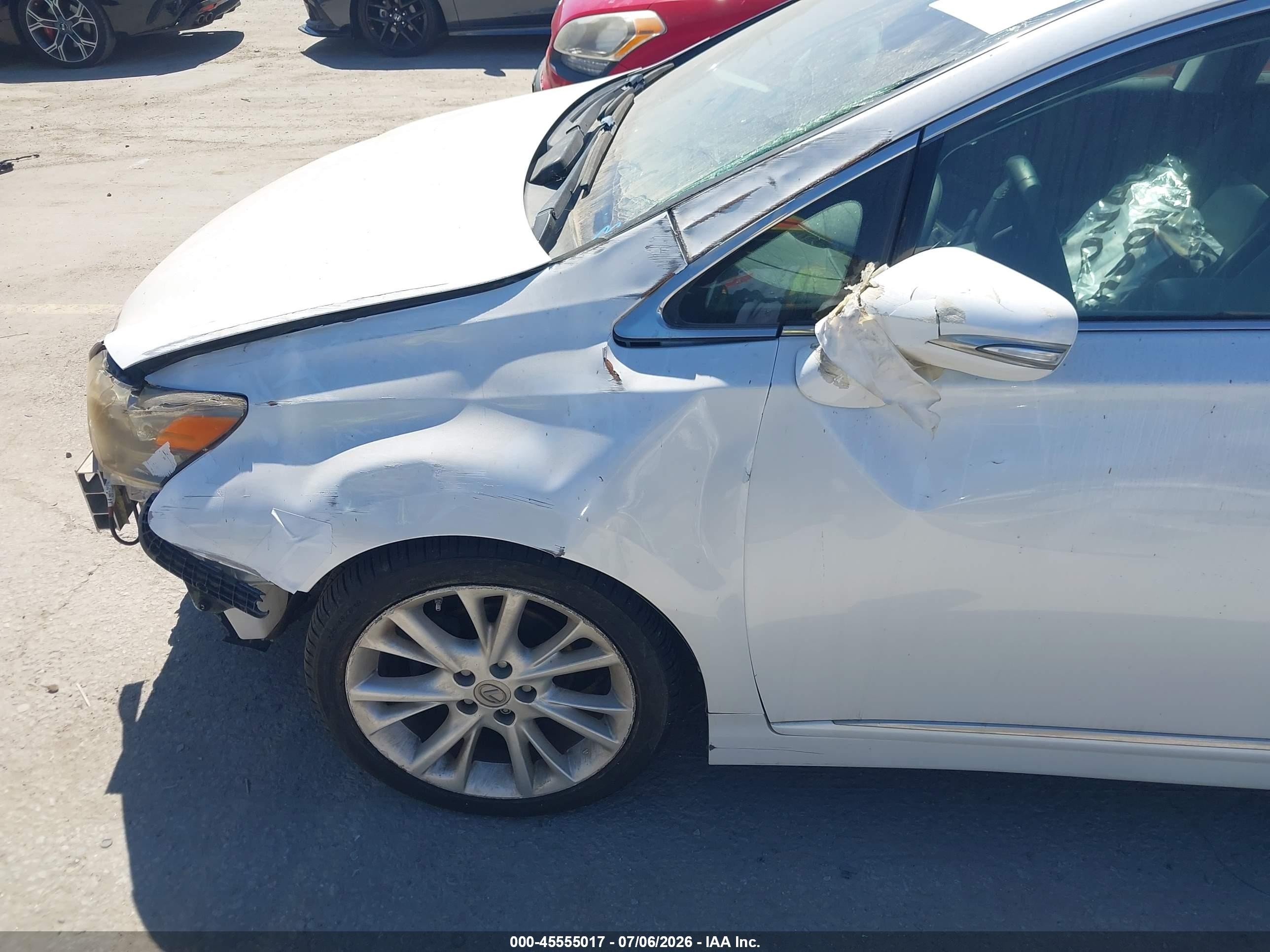 2010 Lexus Hs 250h Premium White vin: JTHBB1BA2A2011276