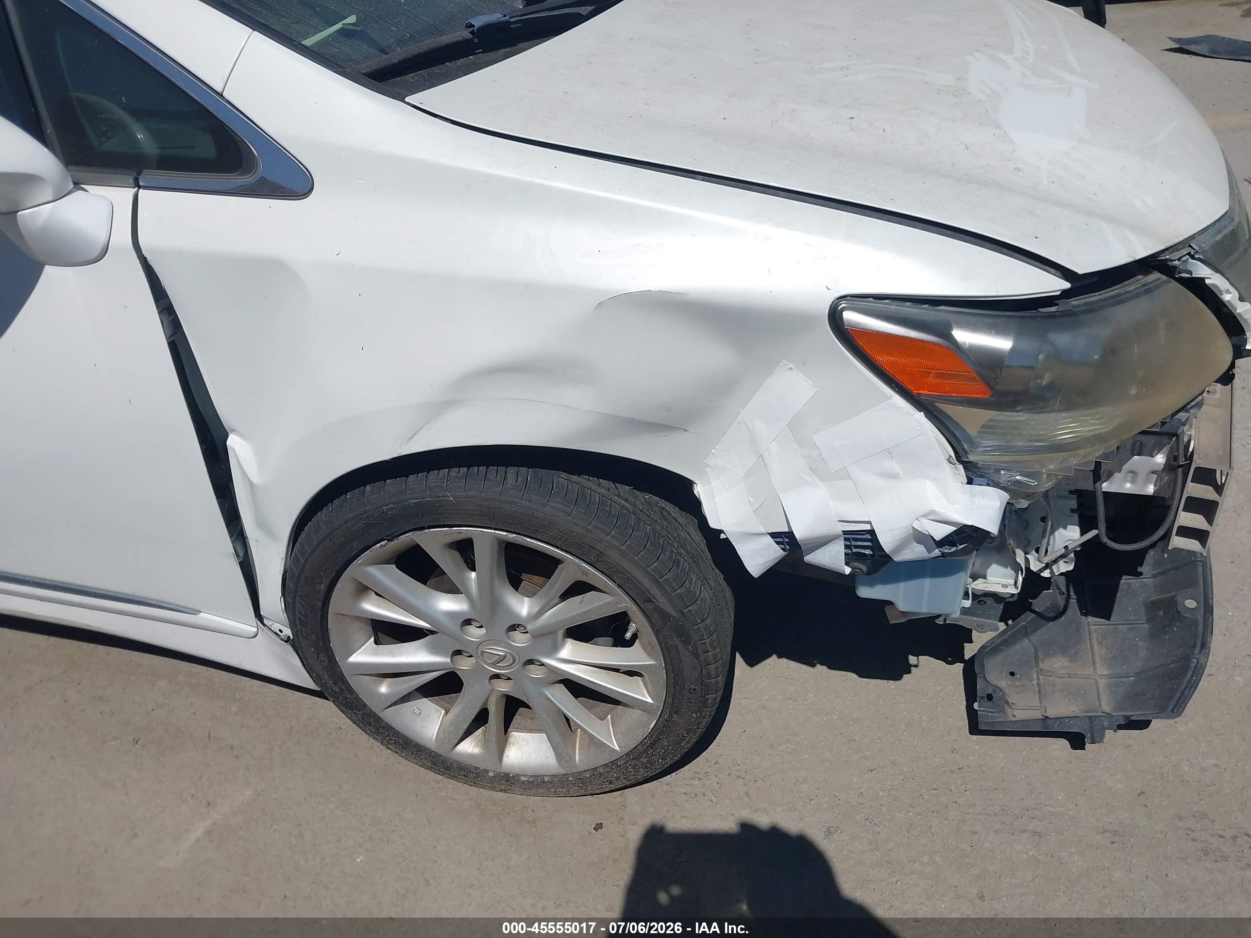 2010 Lexus Hs 250h Premium White vin: JTHBB1BA2A2011276