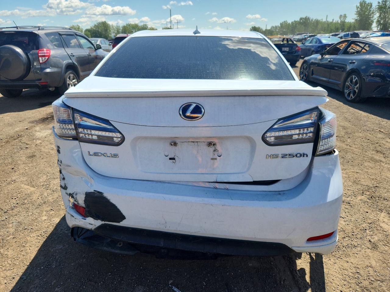 2010 Lexus Hs 250h White vin: JTHBB1BA2A2013786