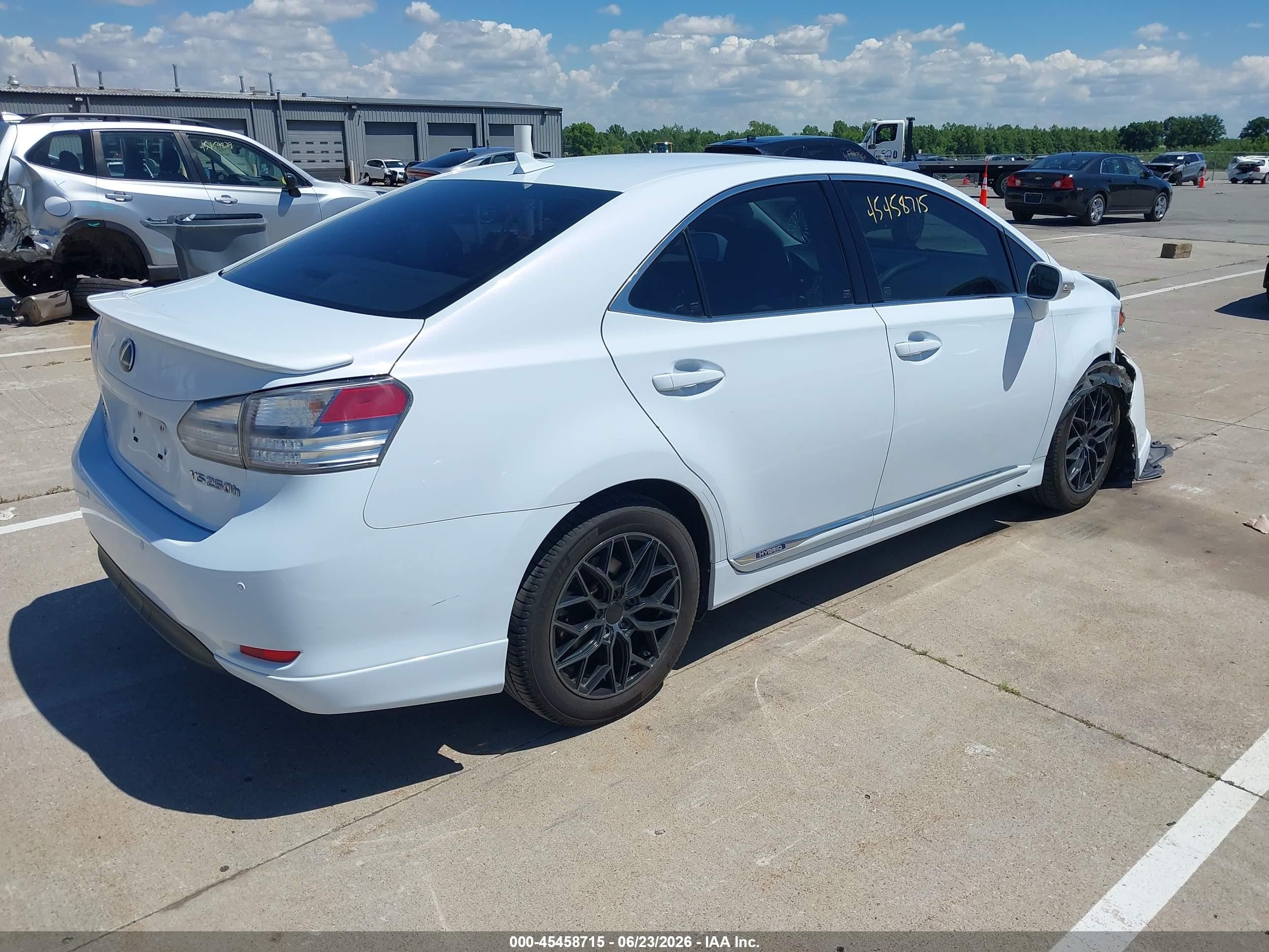 2010 Lexus Hs 250h Premium White vin: JTHBB1BA2A2016882