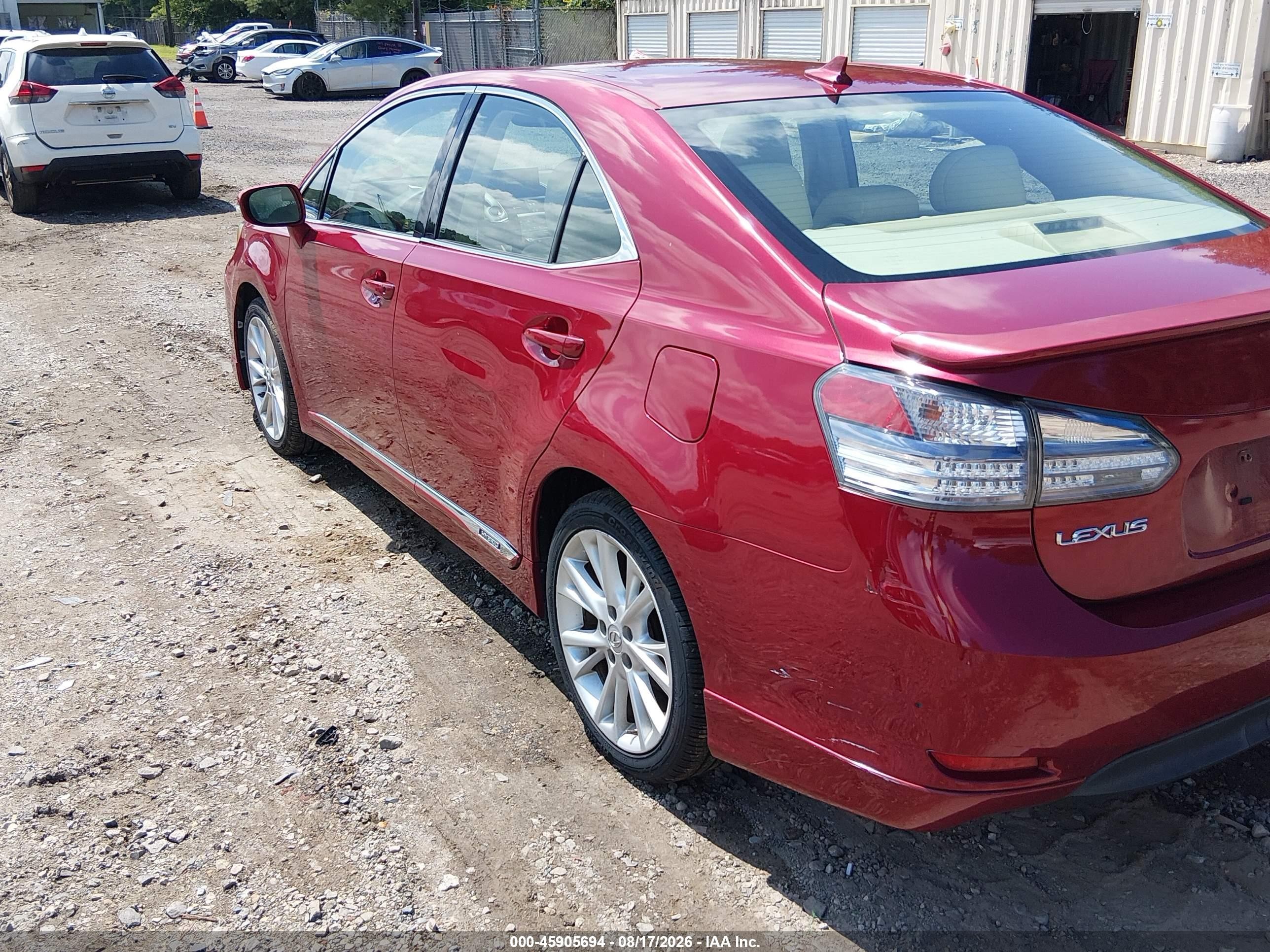 2010 Lexus Hs 250h Premium Red vin: JTHBB1BA2A2017420
