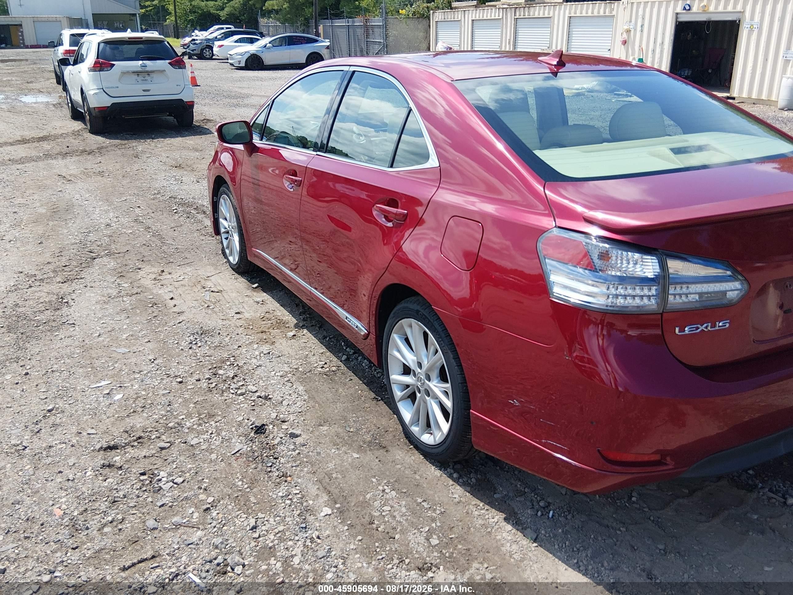 2010 Lexus Hs 250h Premium Red vin: JTHBB1BA2A2017420