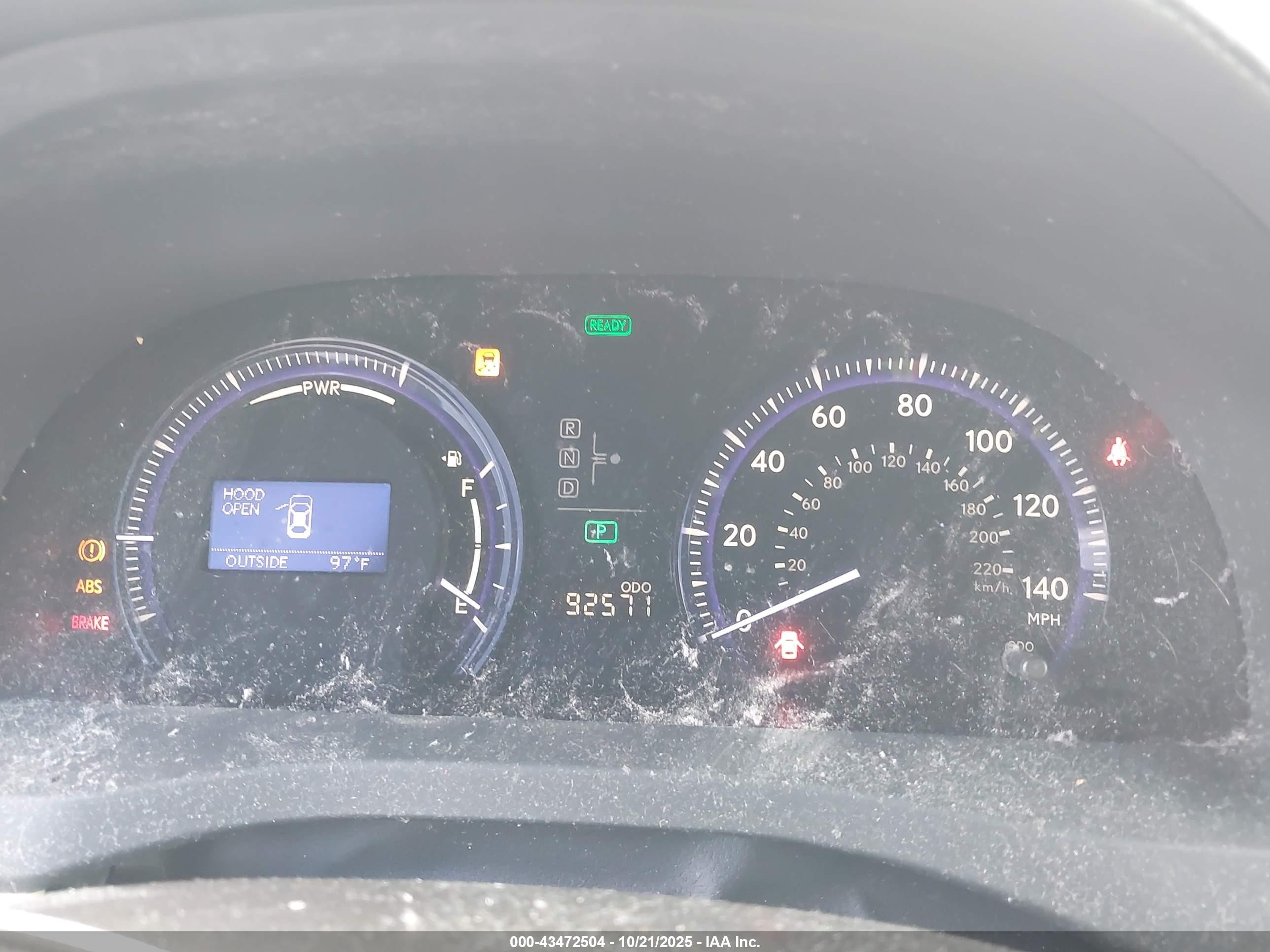 2010 Lexus Hs 250h Premium Red vin: JTHBB1BA3A2012890
