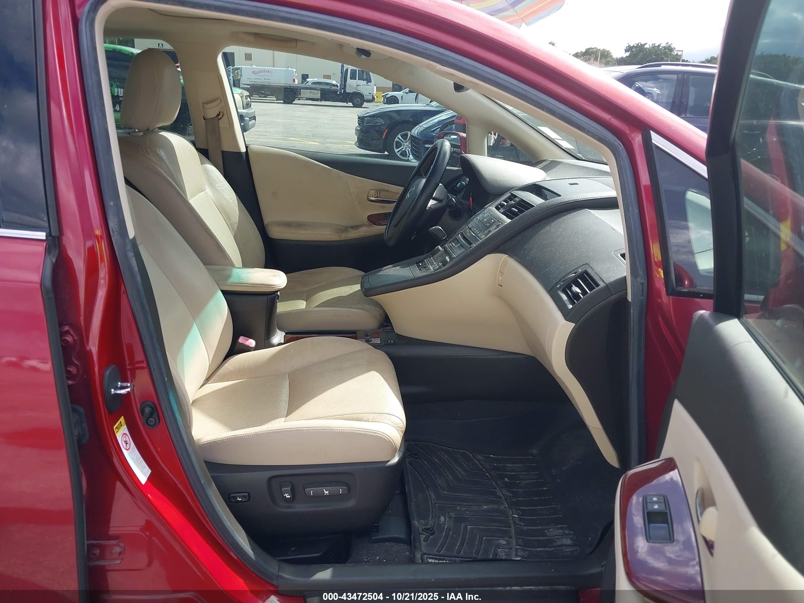 2010 Lexus Hs 250h Premium Red vin: JTHBB1BA3A2012890