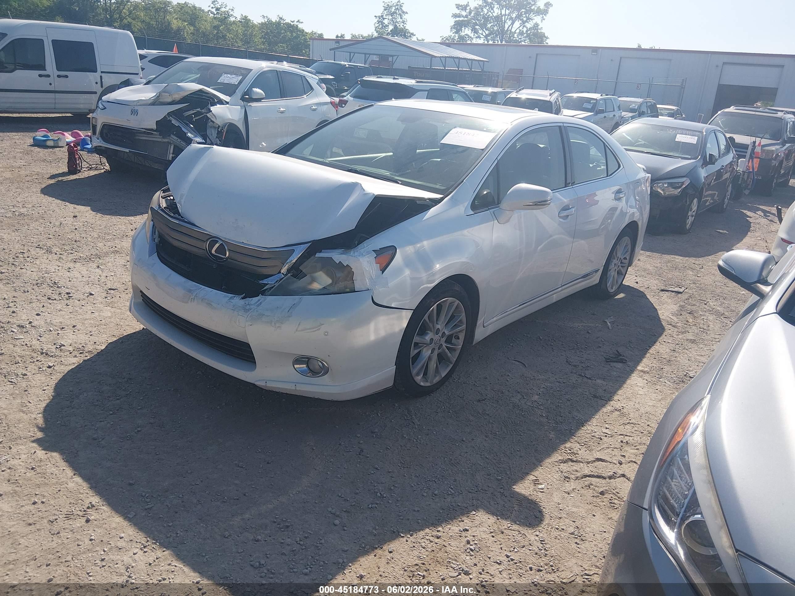 2010 Lexus Hs 250h Premium White vin: JTHBB1BA3A2020780