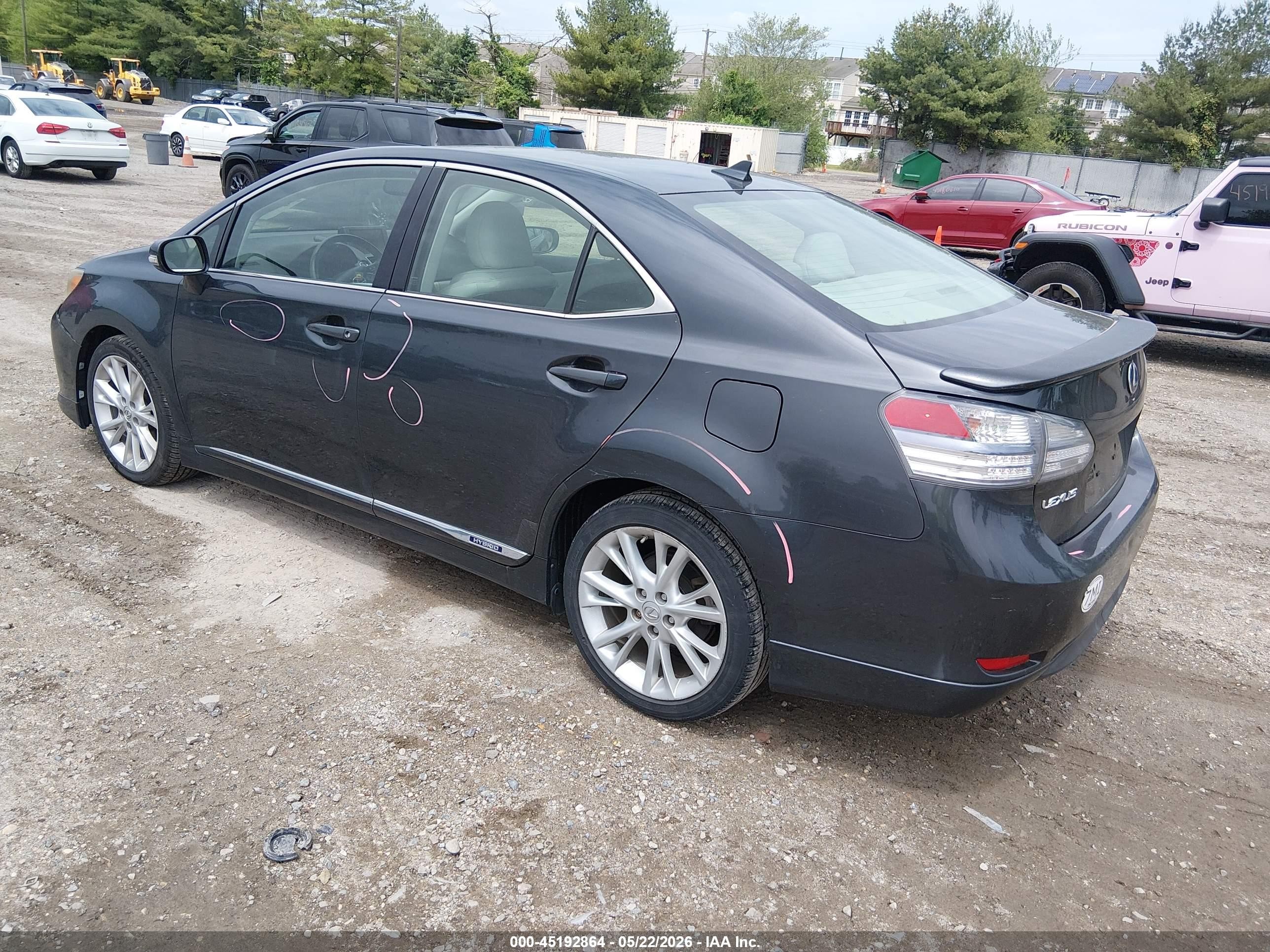 2010 Lexus Hs 250h Gray vin: JTHBB1BA3A2025347