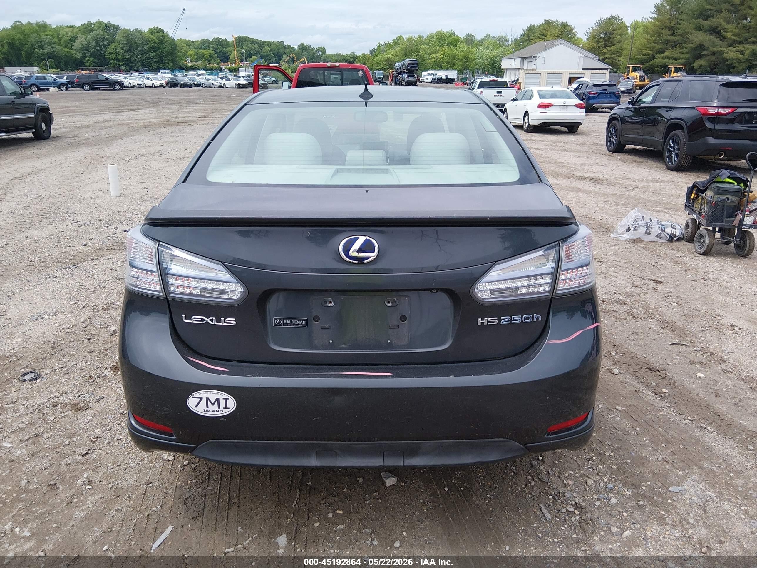 2010 Lexus Hs 250h Gray vin: JTHBB1BA3A2025347