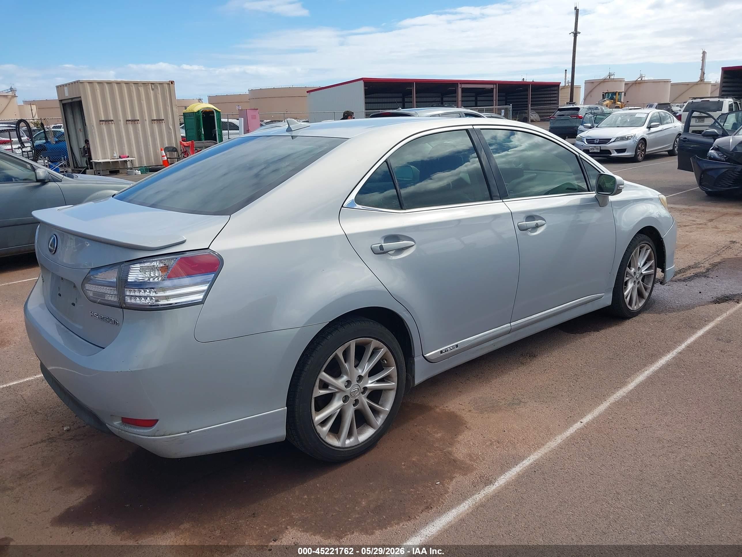 2010 Lexus Hs 250h Premium Turquoise vin: JTHBB1BA4A2002921