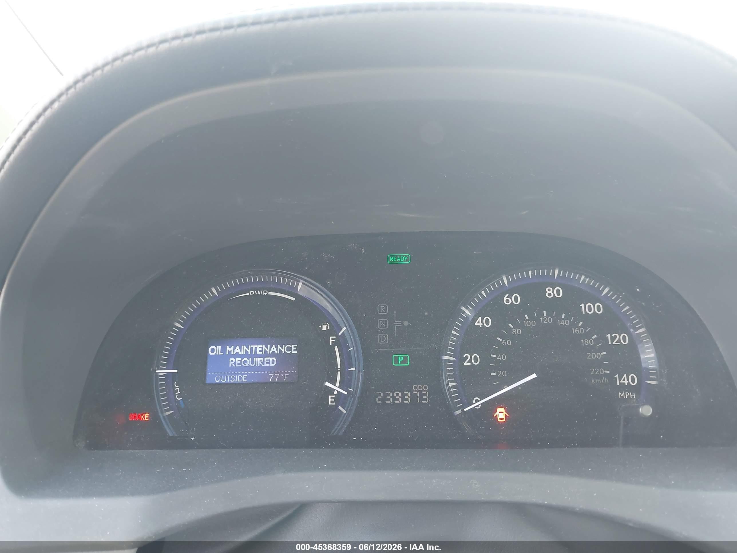 2010 Lexus Hs 250h Premium Black vin: JTHBB1BA4A2015605