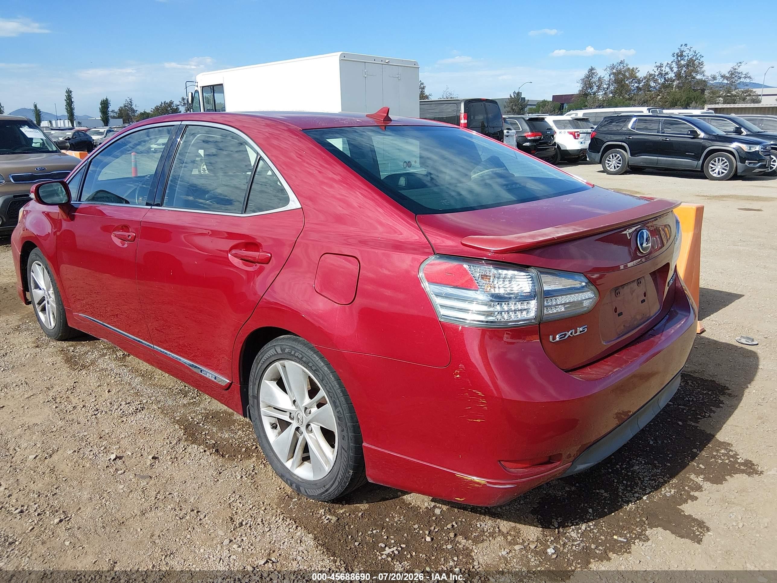 2010 Lexus Hs 250h   Red vin: JTHBB1BA4A2027317