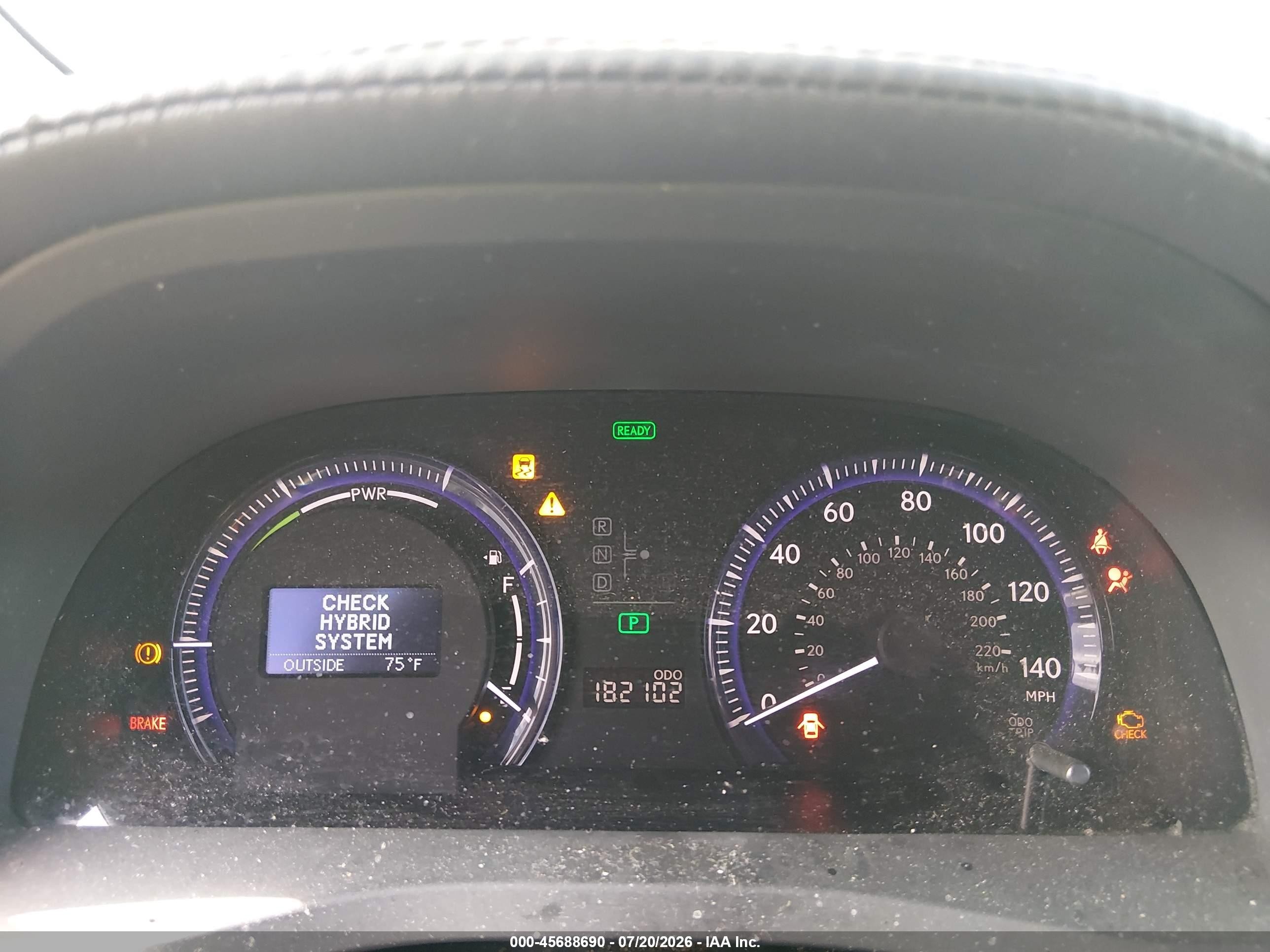 2010 Lexus Hs 250h   Red vin: JTHBB1BA4A2027317