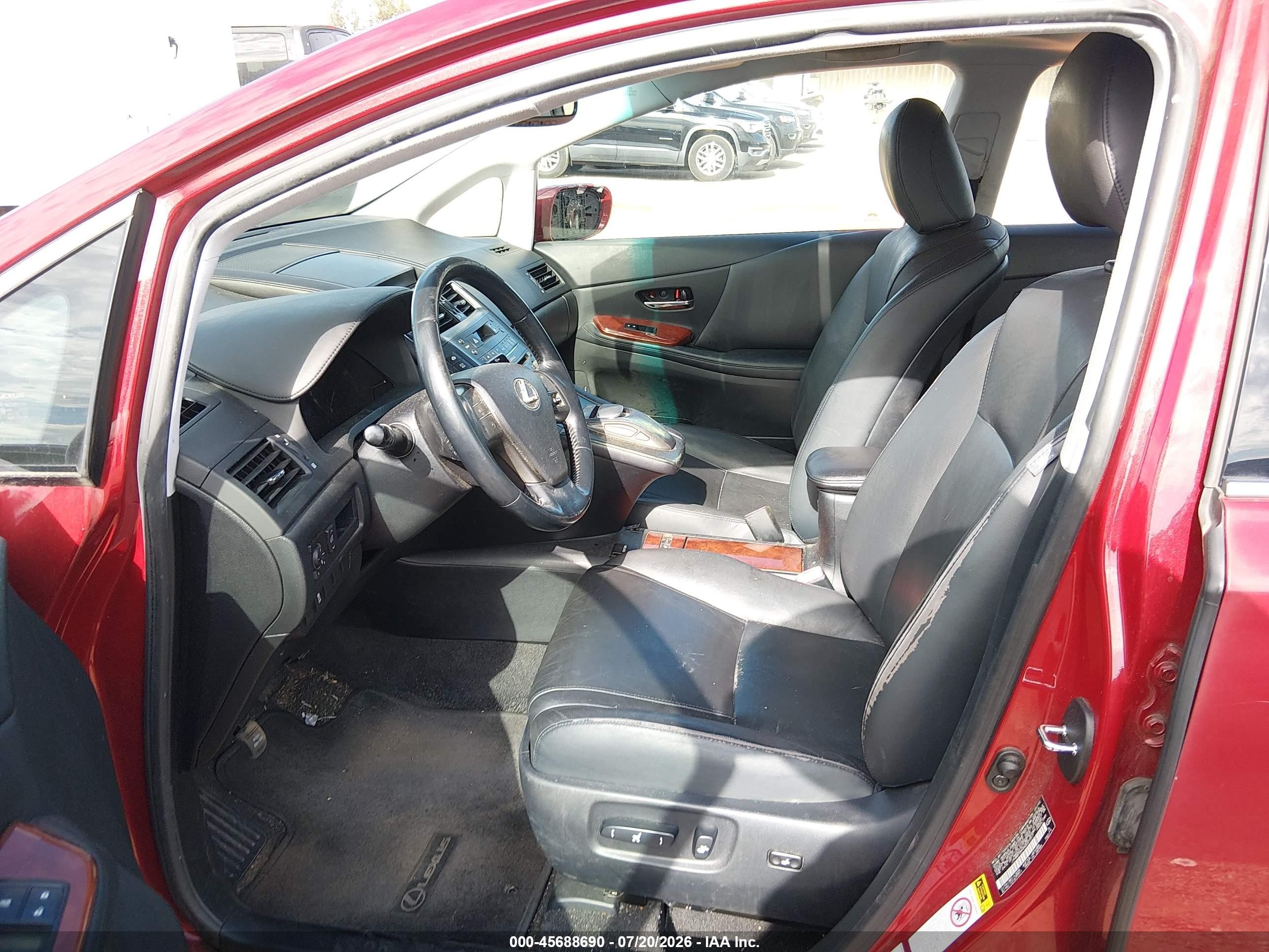2010 Lexus Hs 250h   Red vin: JTHBB1BA4A2027317