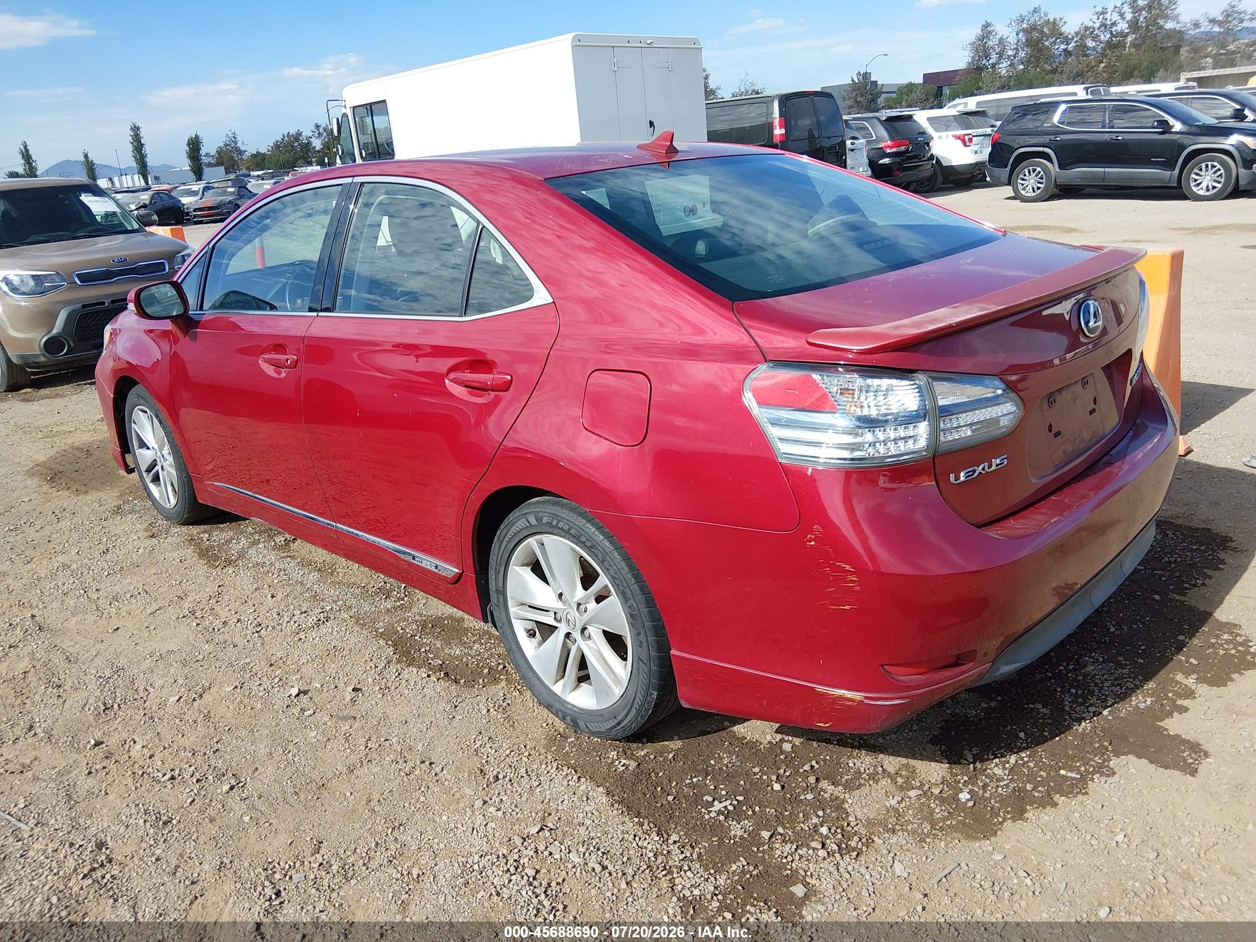 2010 Lexus Hs 250h   Red vin: JTHBB1BA4A2027317