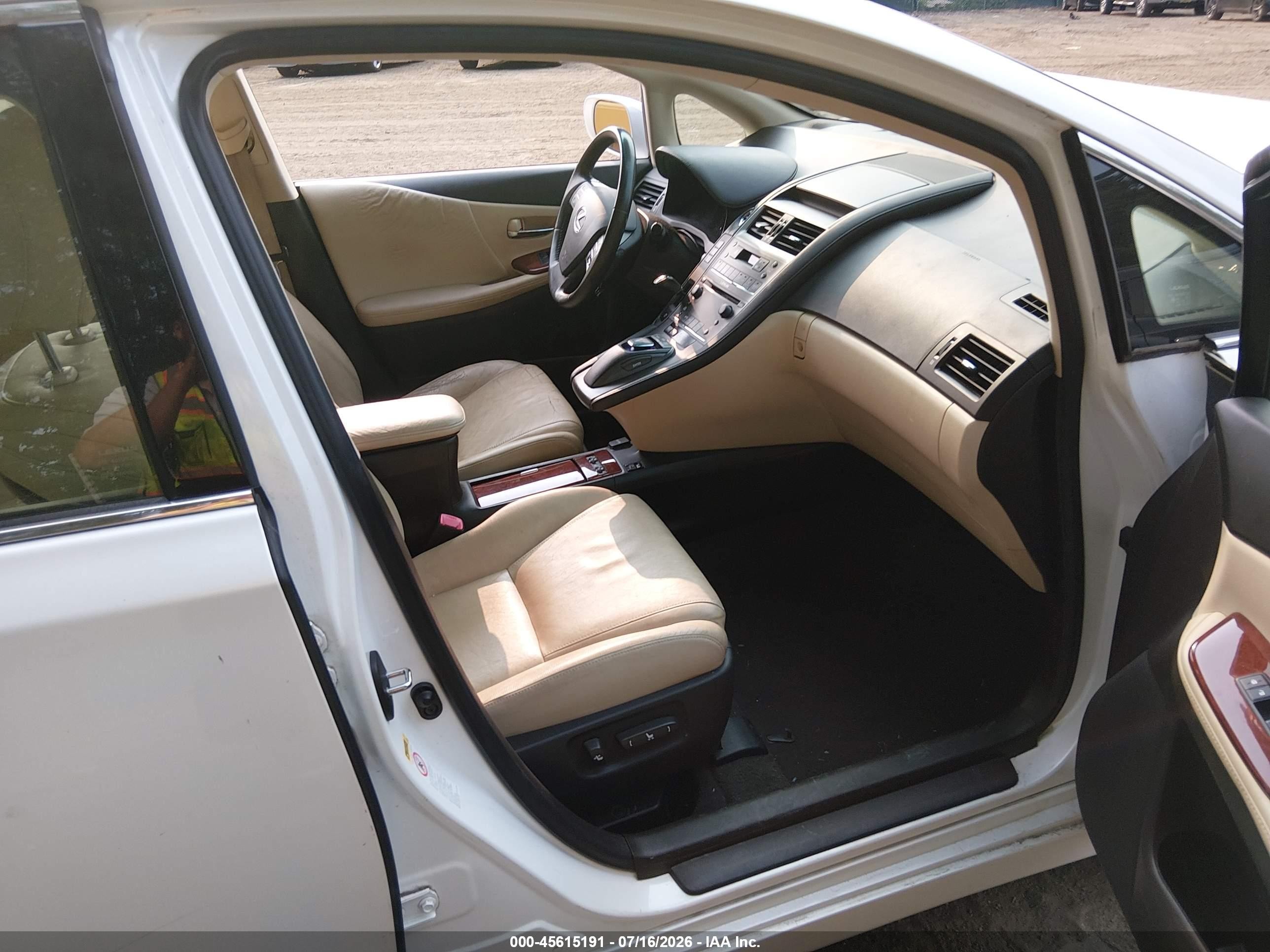 2011 Lexus Hs 250h White vin: JTHBB1BA4B2043969