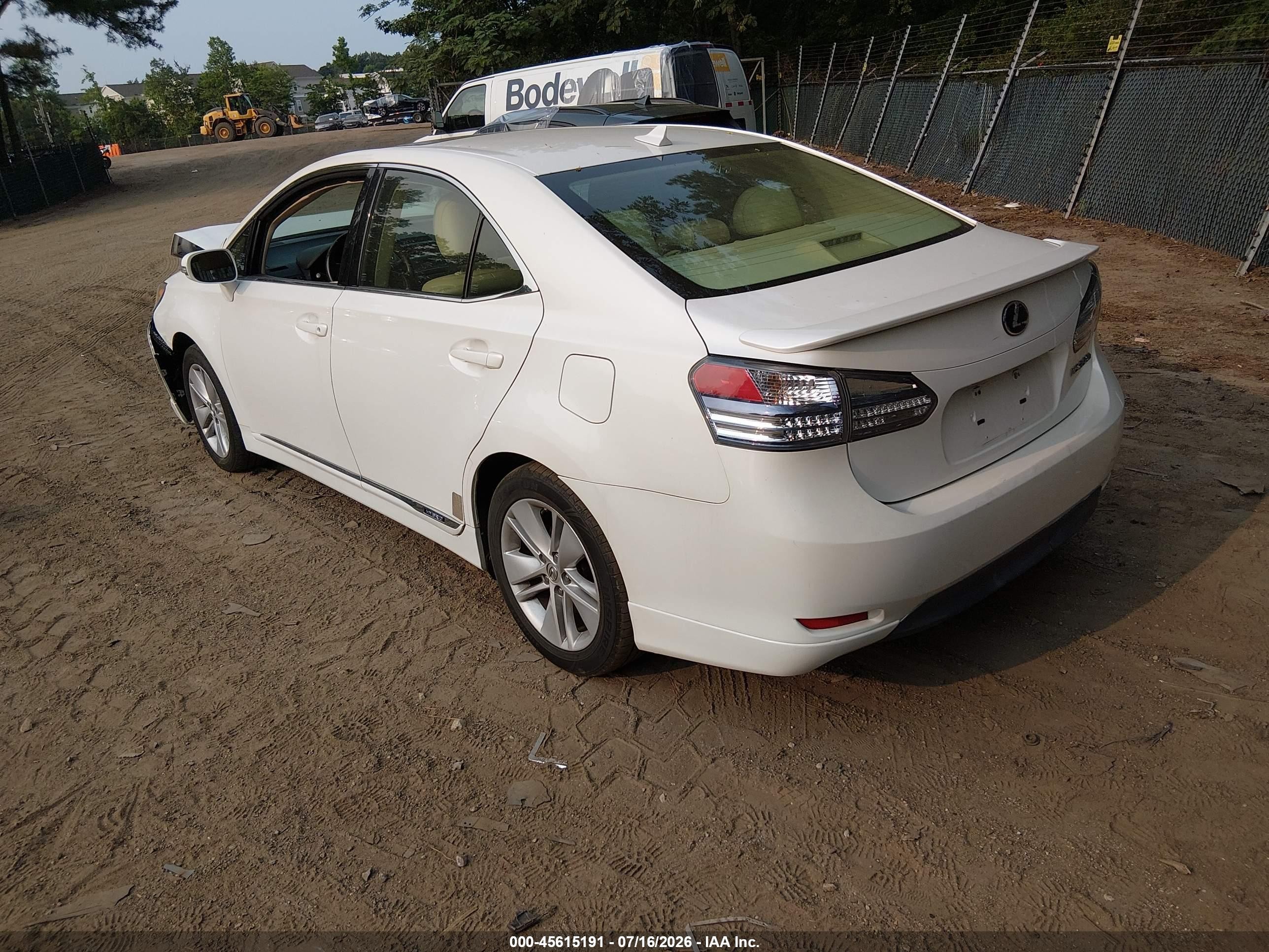 2011 Lexus Hs 250h White vin: JTHBB1BA4B2043969