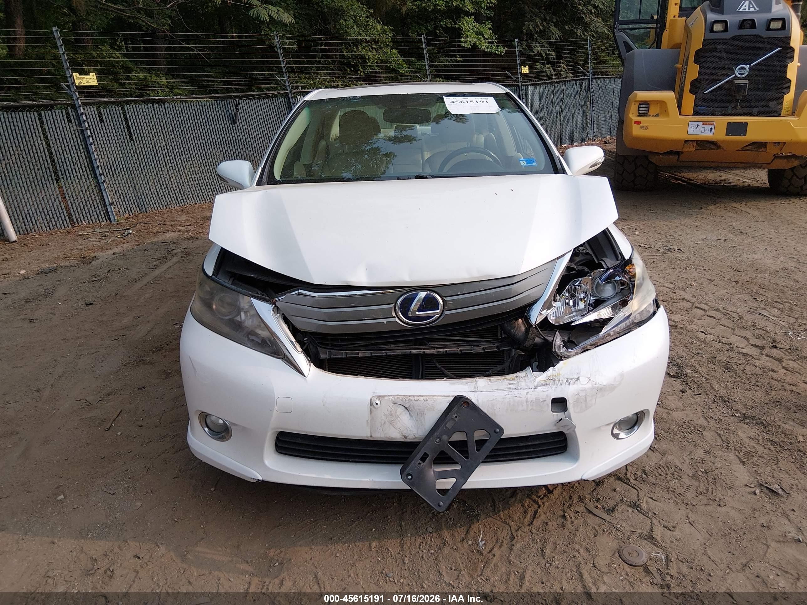 2011 Lexus Hs 250h White vin: JTHBB1BA4B2043969