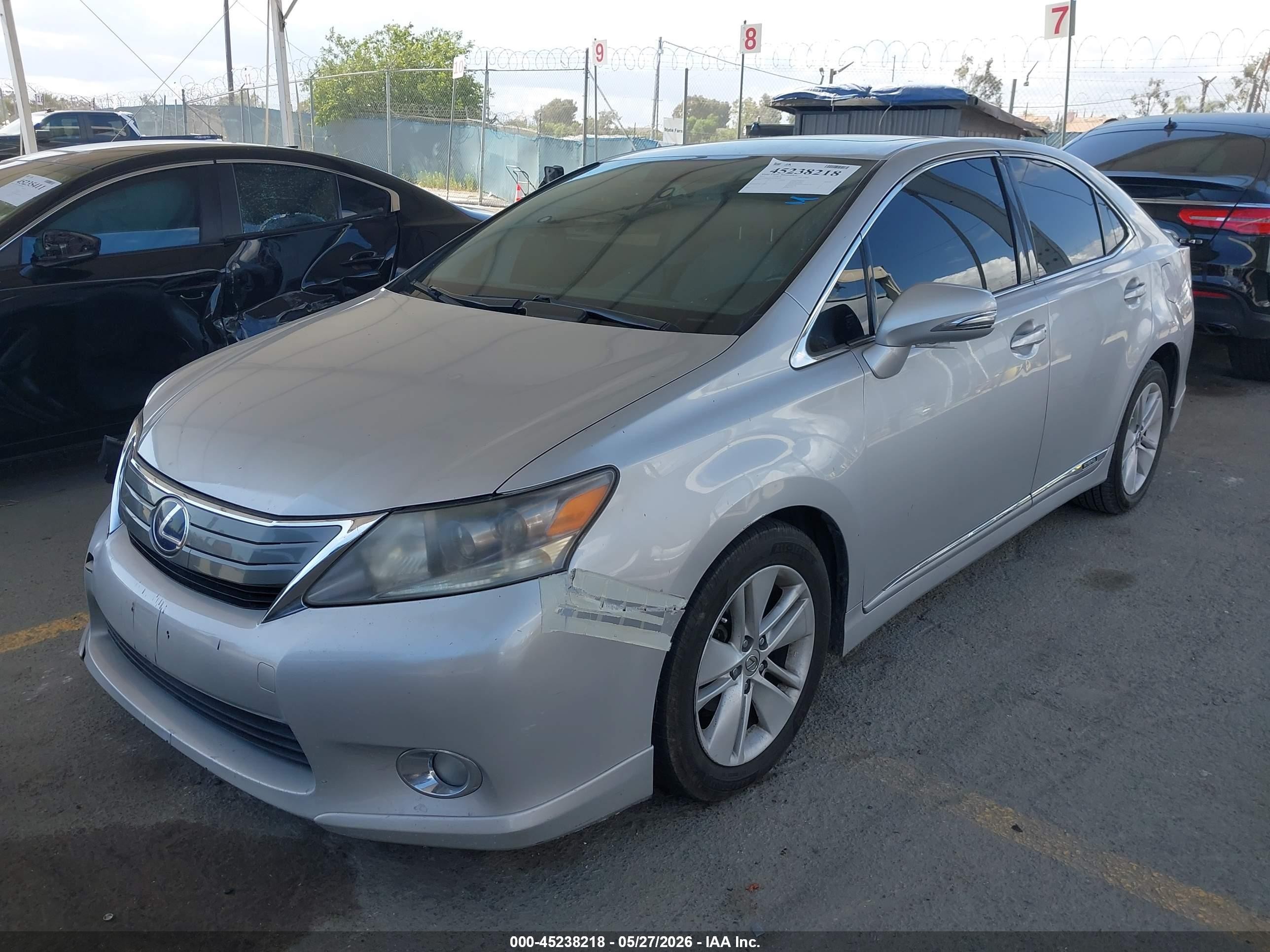2012 Lexus Hs 250h   Gray vin: JTHBB1BA4C2050504