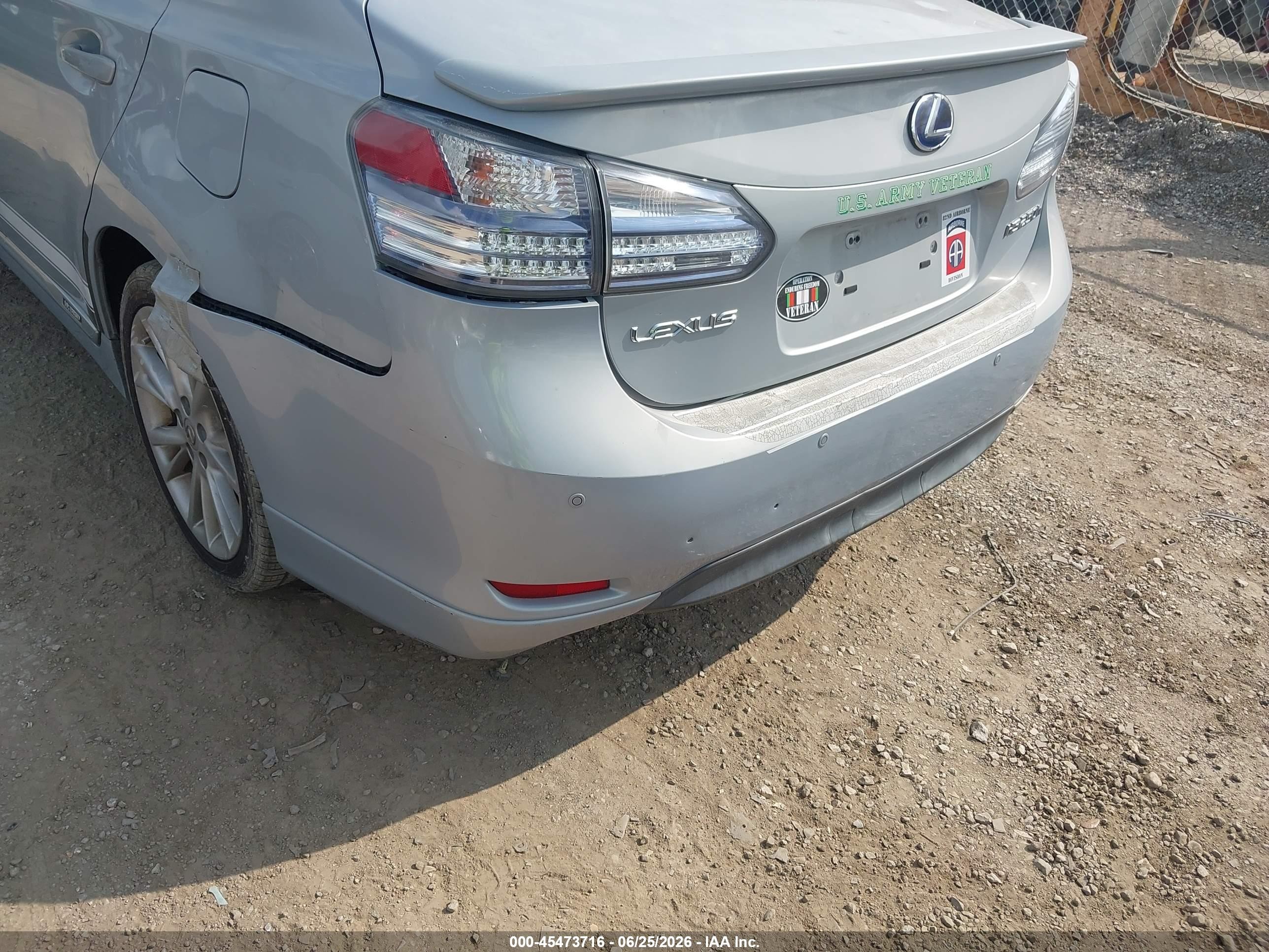 2010 Lexus Hs 250h Premium Silver vin: JTHBB1BA5A2006217