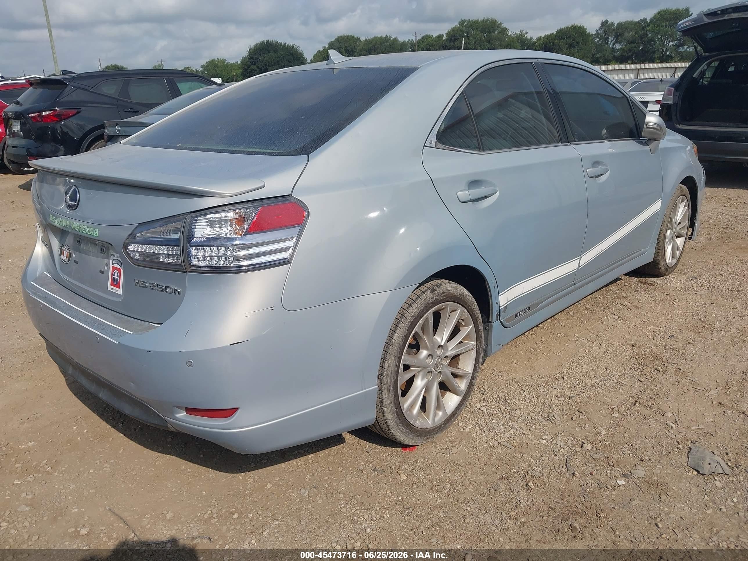 2010 Lexus Hs 250h Premium Silver vin: JTHBB1BA5A2006217