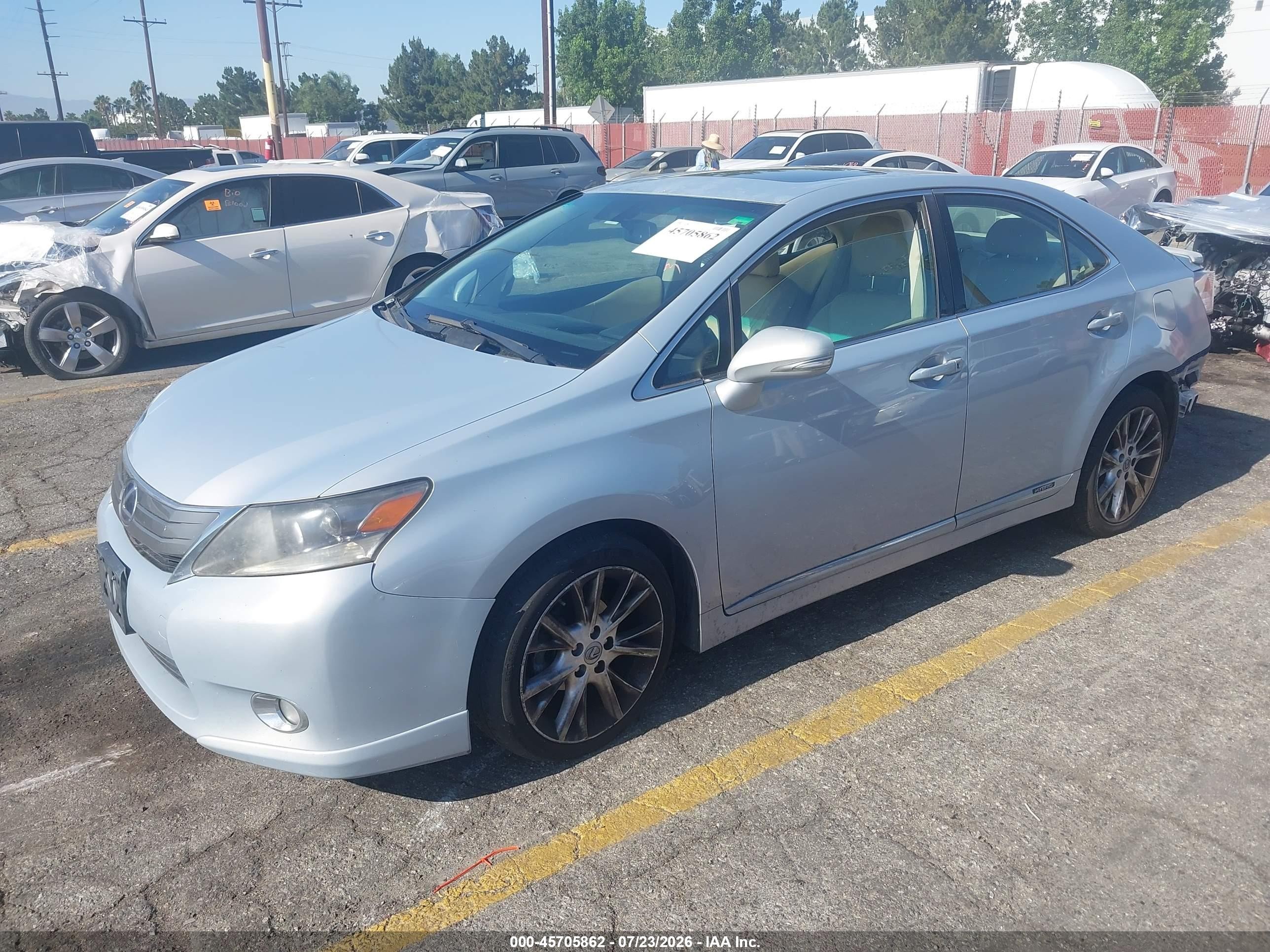 2010 Lexus Hs 250h Premium Silver vin: JTHBB1BA5A2021378