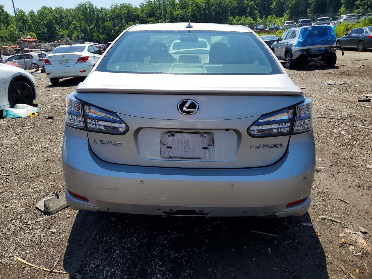 2010 Lexus Hs 250h Silver vin: JTHBB1BA6A2003455