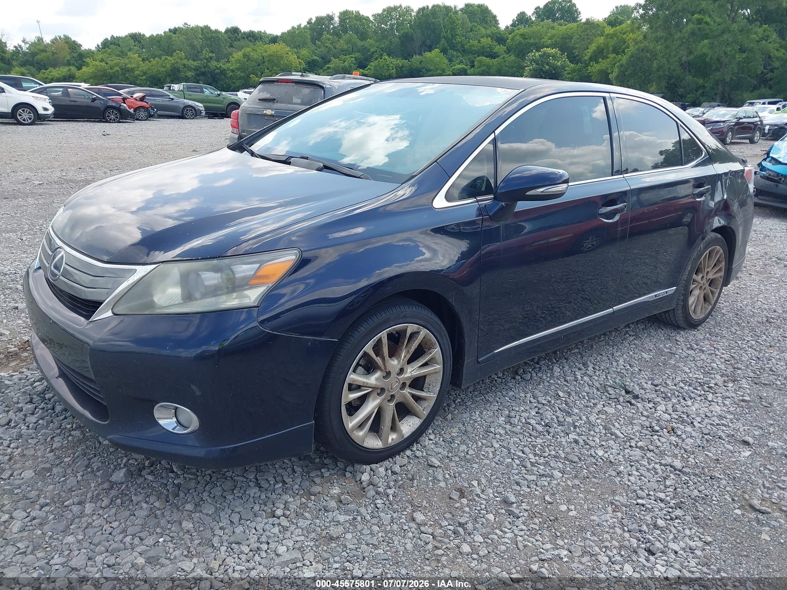 2010 Lexus Hs 250h   Blue vin: JTHBB1BA6A2004380