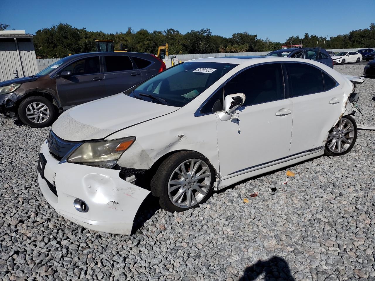2010 Lexus Hs 250h White vin: JTHBB1BA6A2005108
