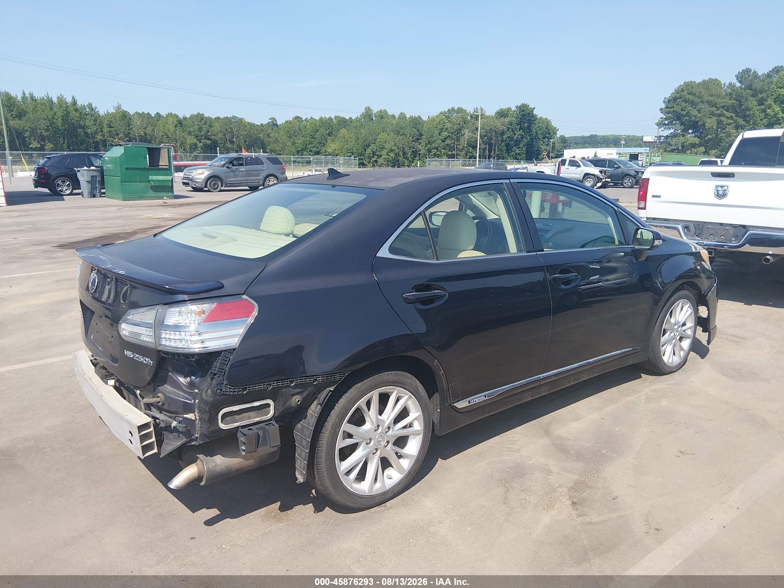 2010 Lexus Hs 250h Premium Blue vin: JTHBB1BA6A2005870
