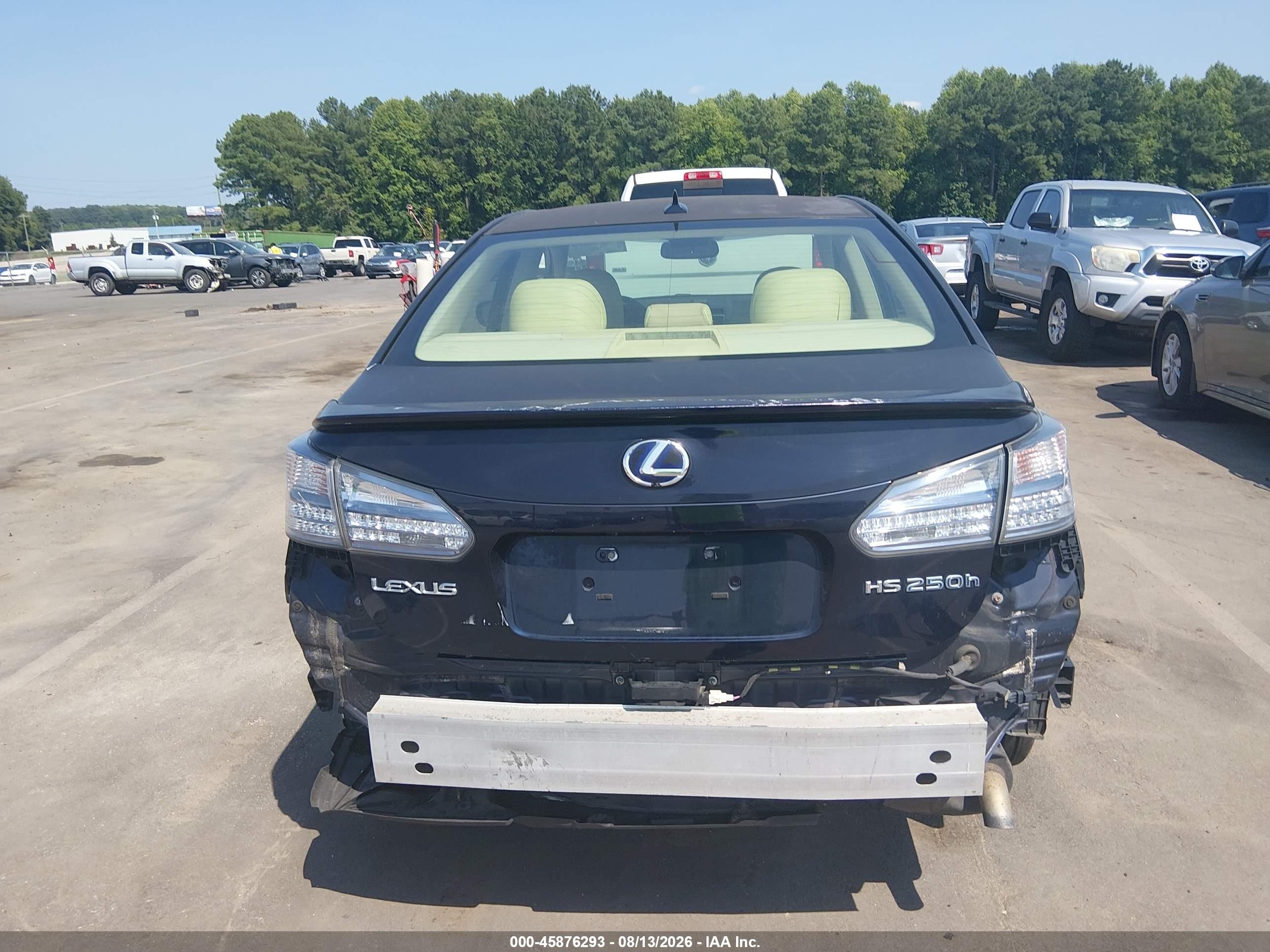 2010 Lexus Hs 250h Premium Blue vin: JTHBB1BA6A2005870