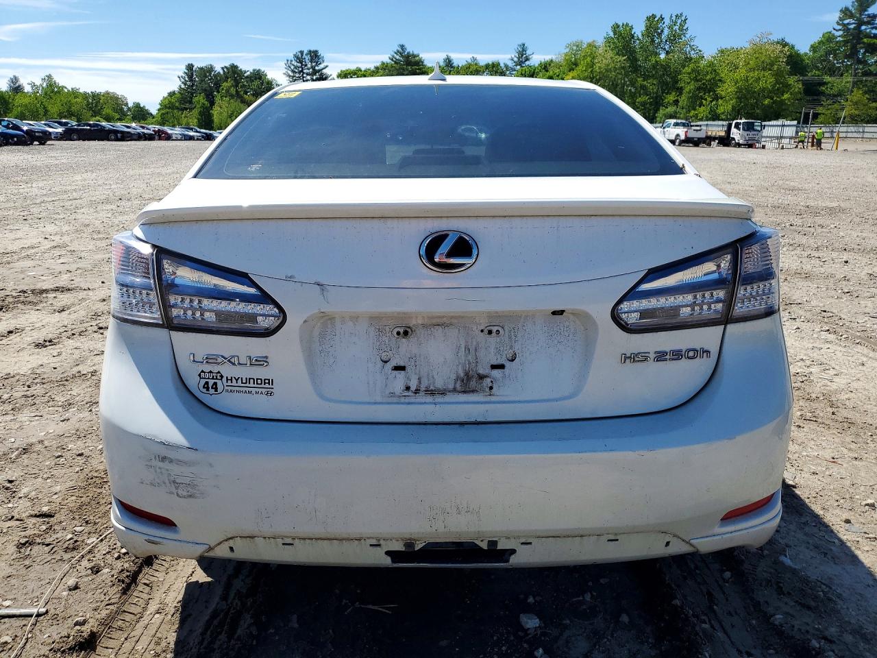 2010 Lexus Hs 250h White vin: JTHBB1BA6A2007862