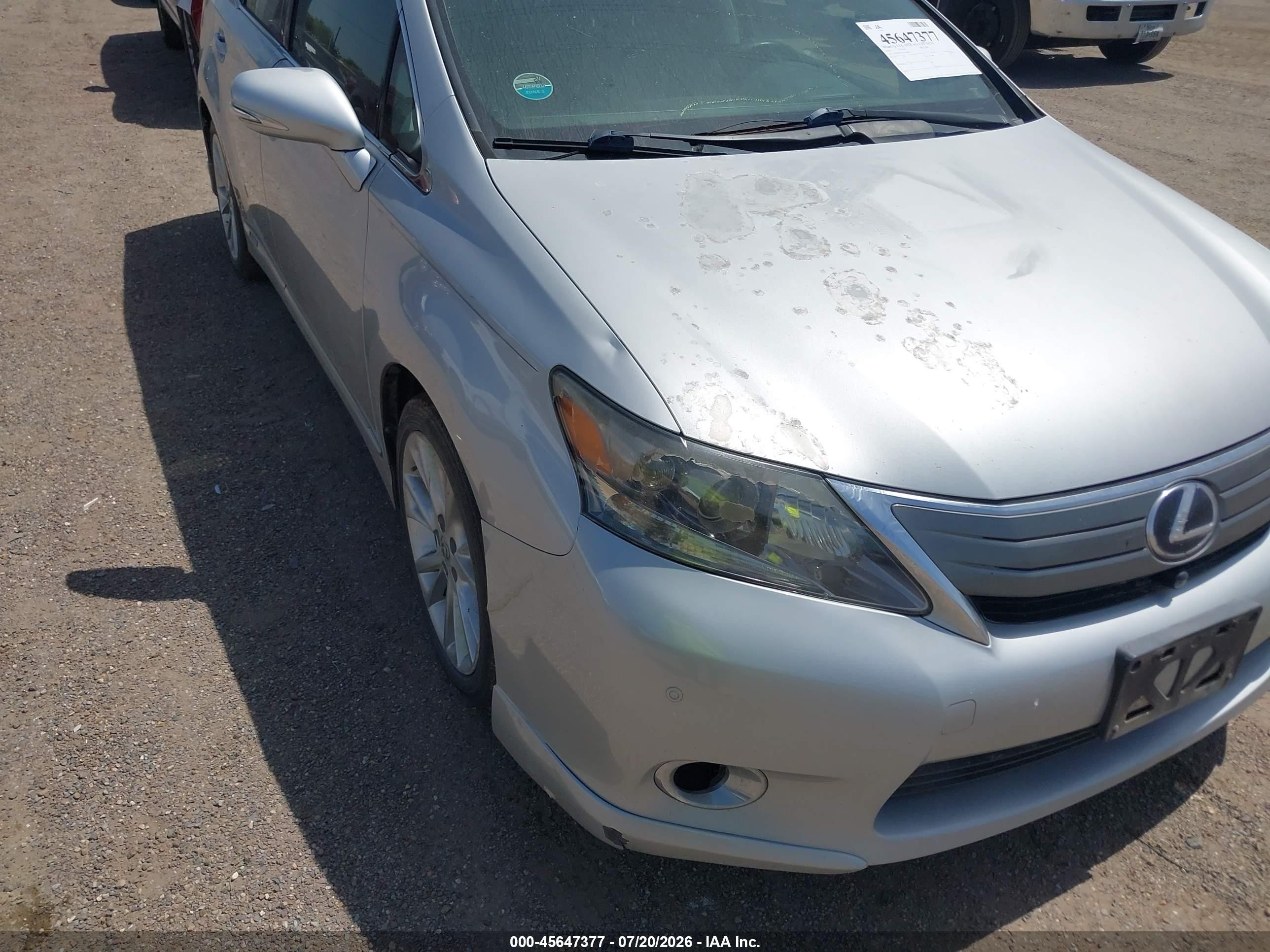 2010 Lexus Hs 250h Premium Silver vin: JTHBB1BA6A2010602