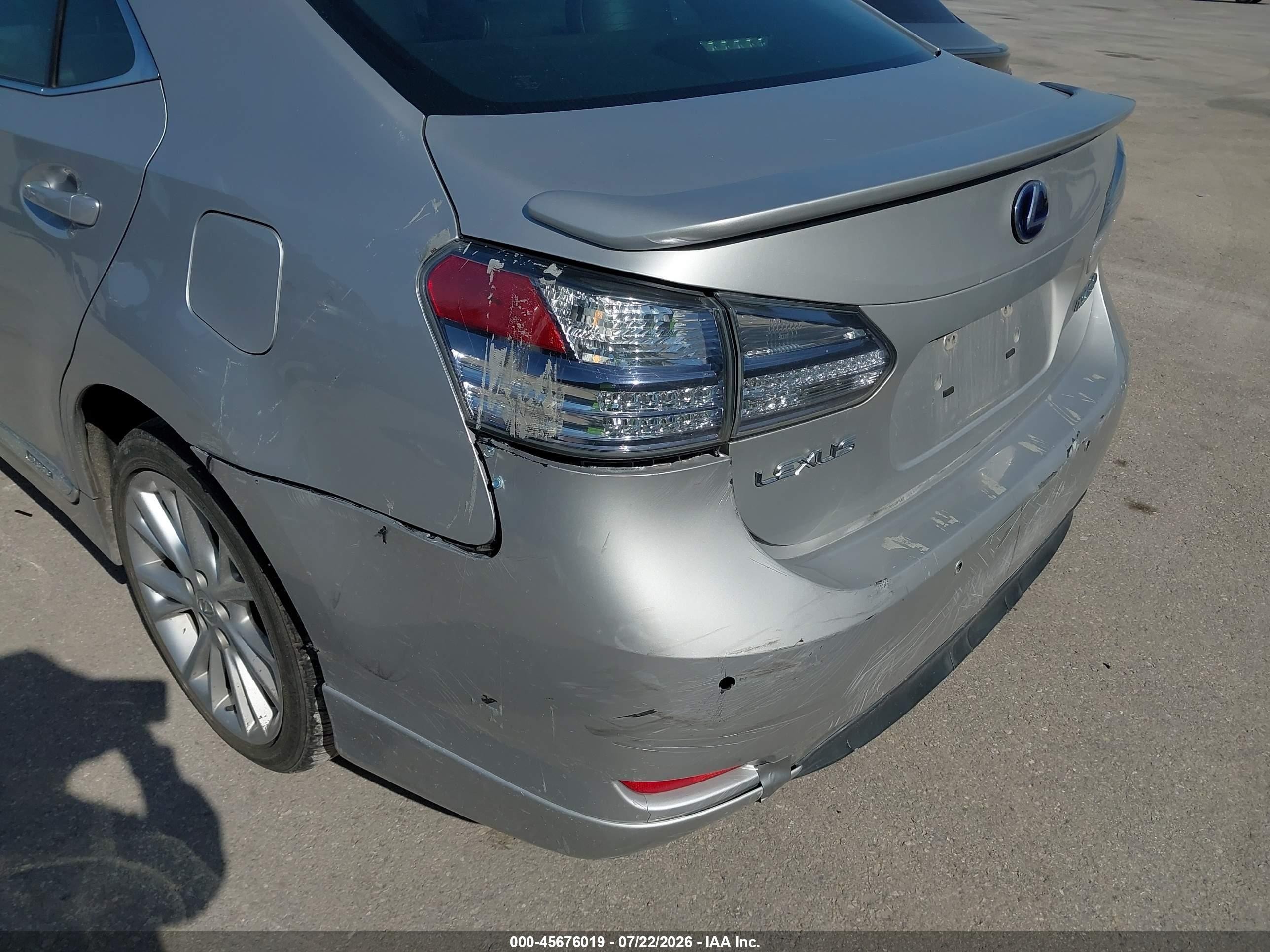 2010 Lexus Hs 250h Premium Silver vin: JTHBB1BA6A2018599