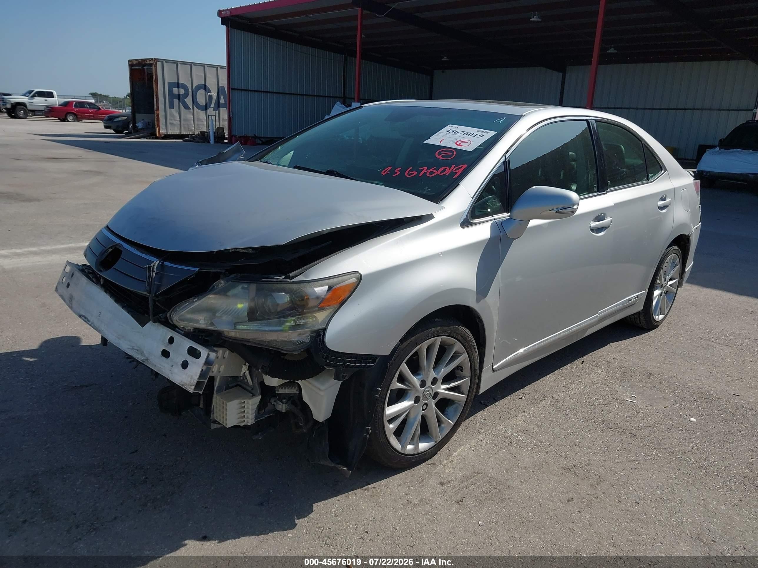 2010 Lexus Hs 250h Premium Silver vin: JTHBB1BA6A2018599