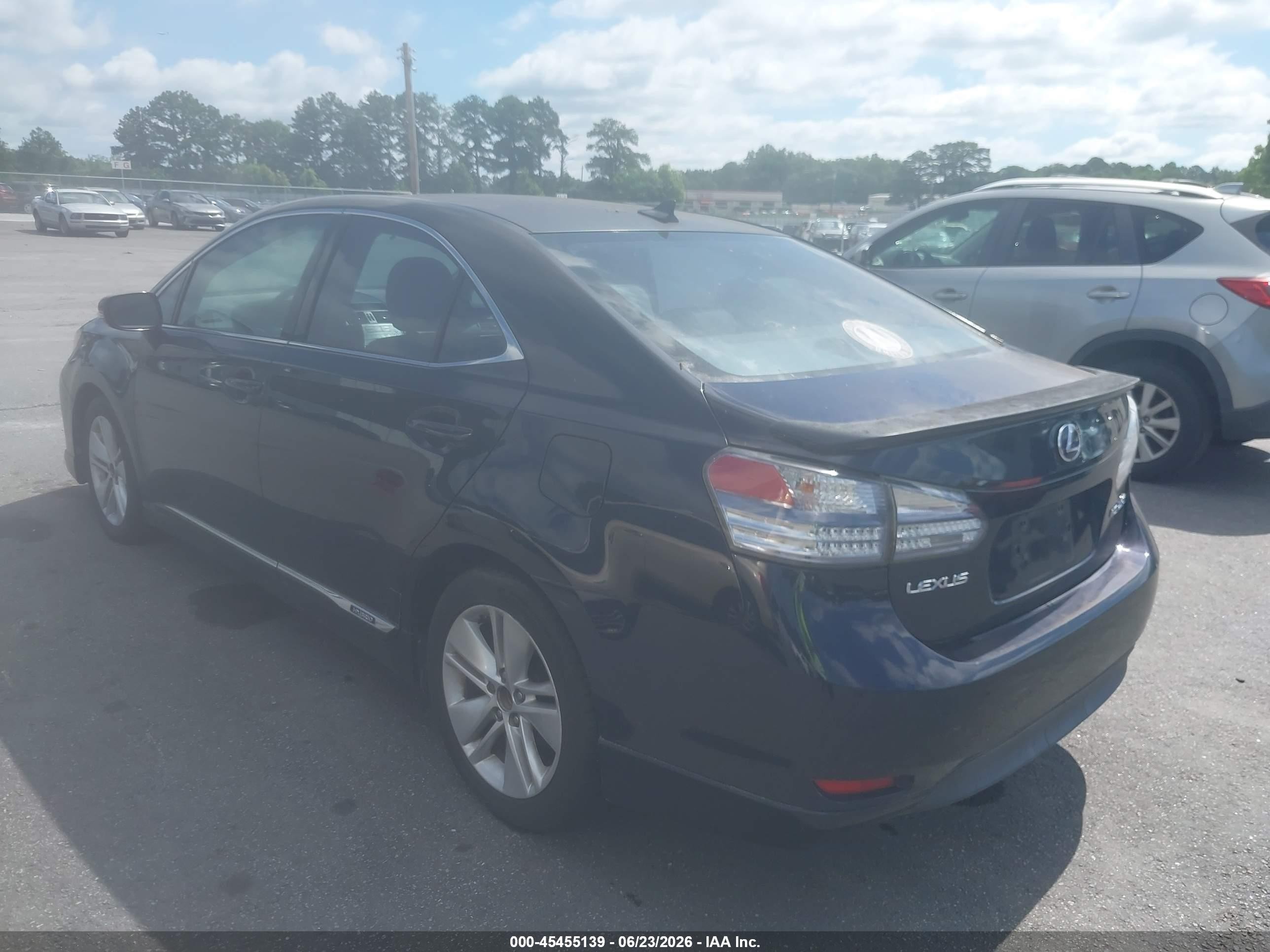 2010 Lexus Hs 250h   Black vin: JTHBB1BA6A2019090