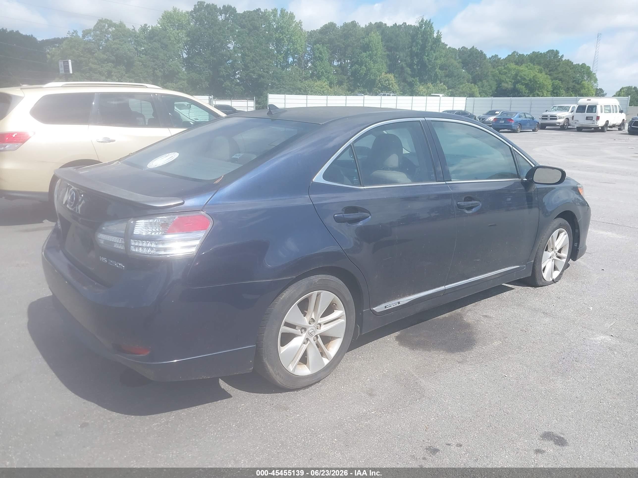 2010 Lexus Hs 250h   Black vin: JTHBB1BA6A2019090