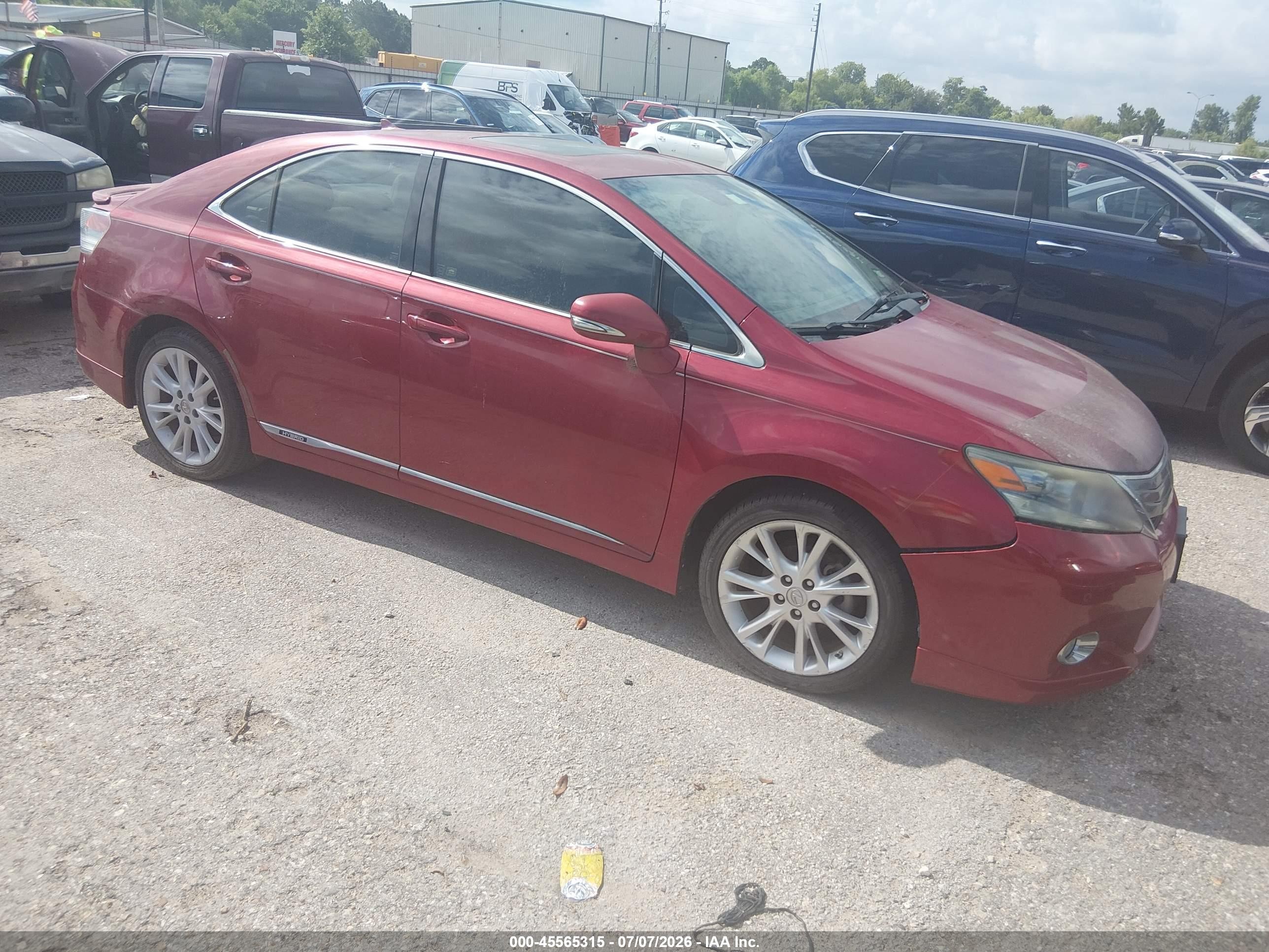 2010 Lexus Hs 250h Premium Красный vin: JTHBB1BA6A2025651