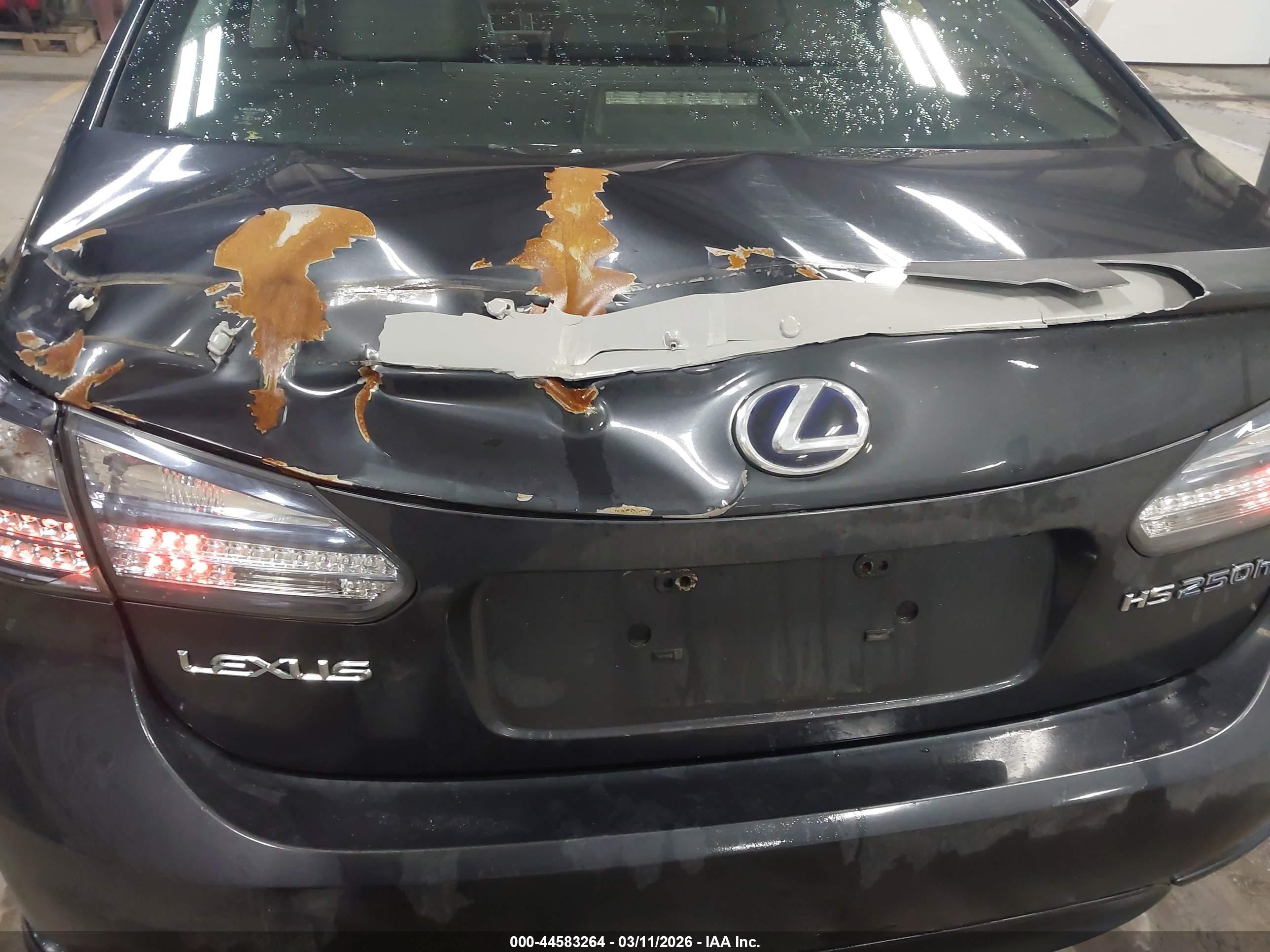 2010 Lexus Hs 250h Premium Gray vin: JTHBB1BA6A2027075