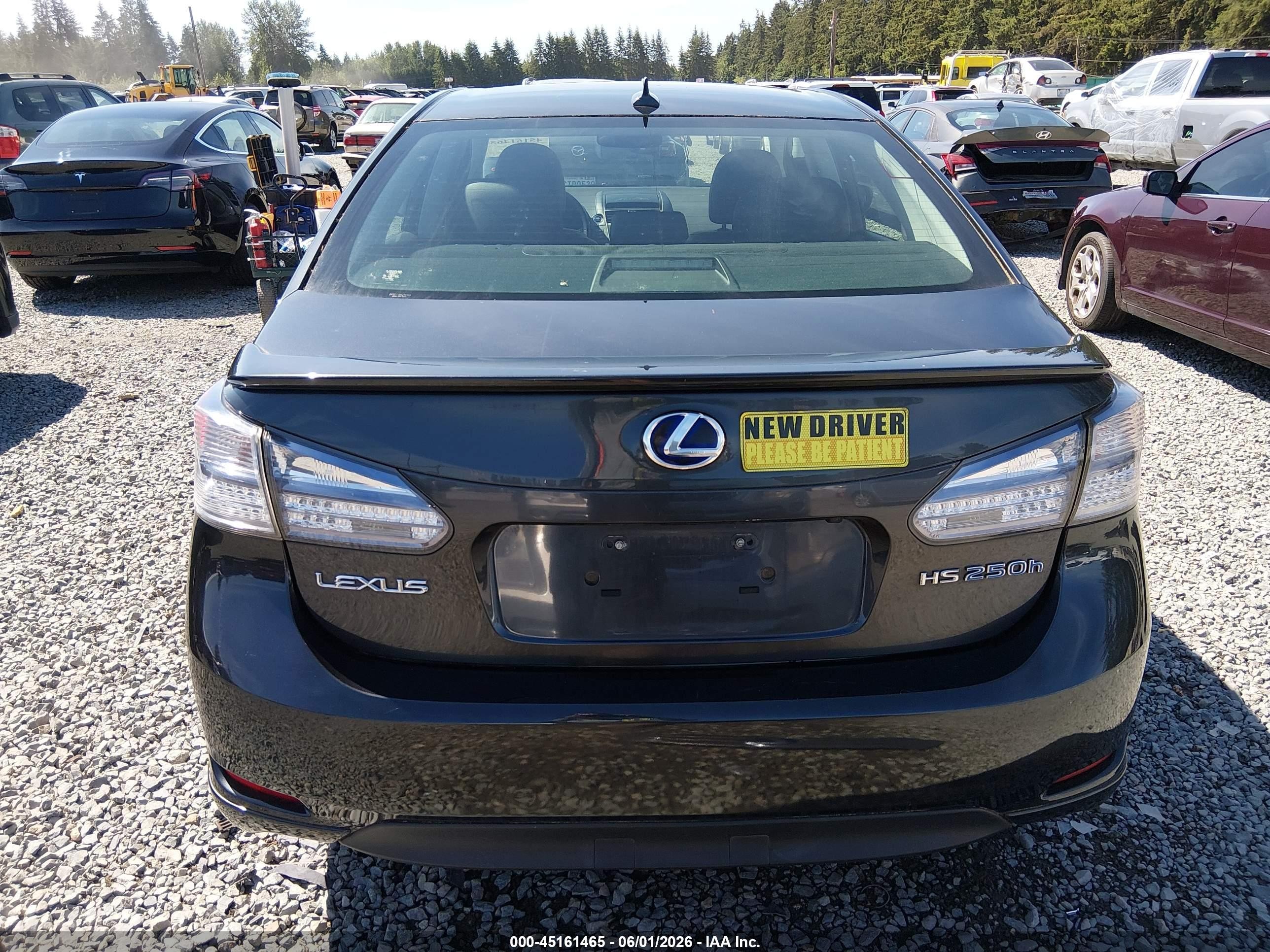 2010 Lexus Hs 250h   Gray vin: JTHBB1BA6A2036066