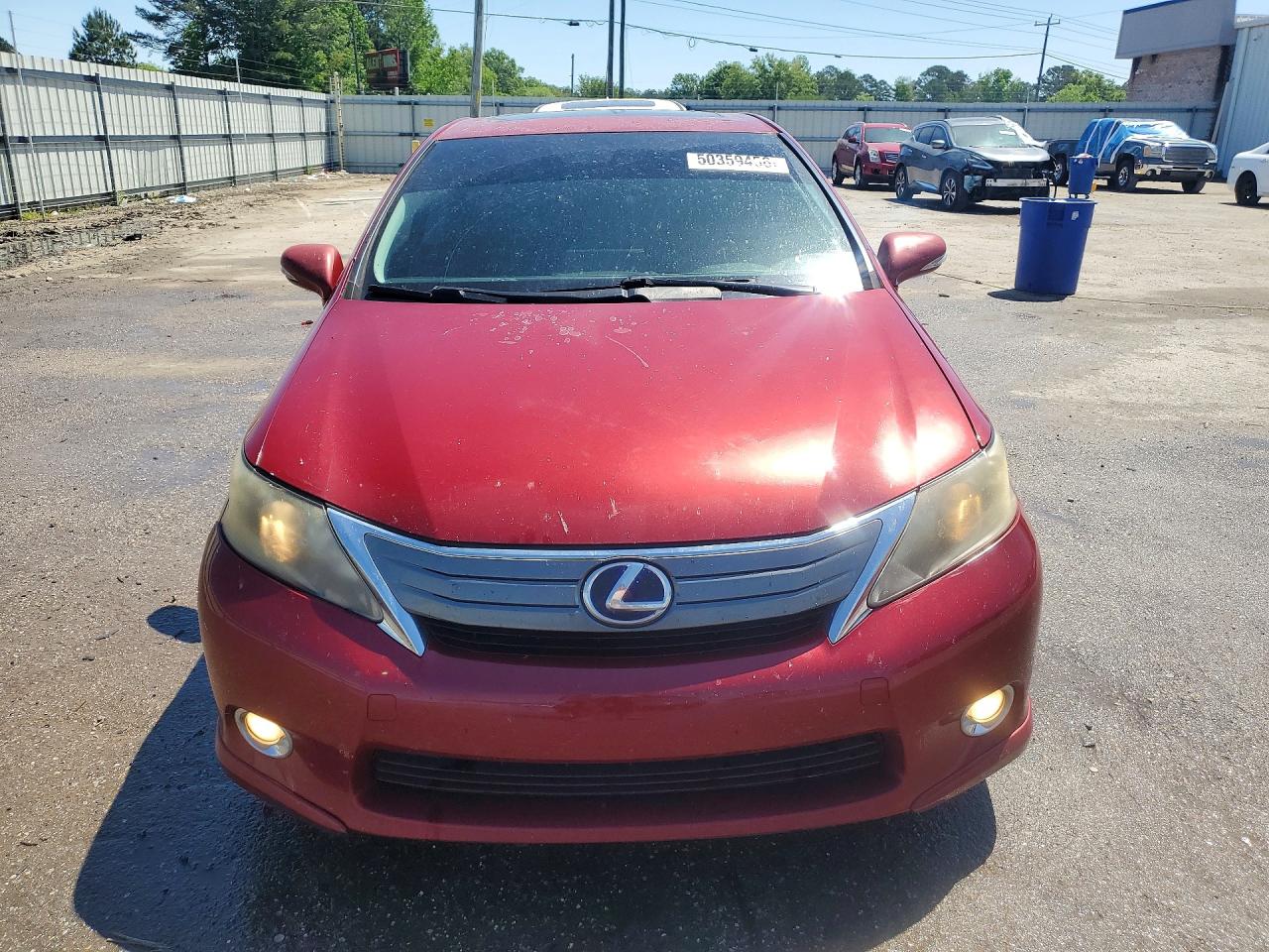 2010 Lexus Hs 250h Red vin: JTHBB1BA7A2001178