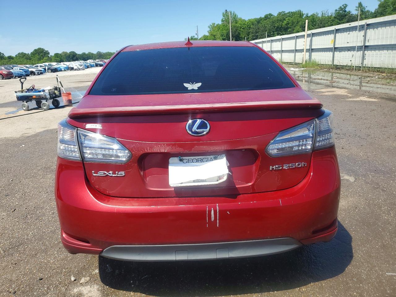 2010 Lexus Hs 250h Red vin: JTHBB1BA7A2001178